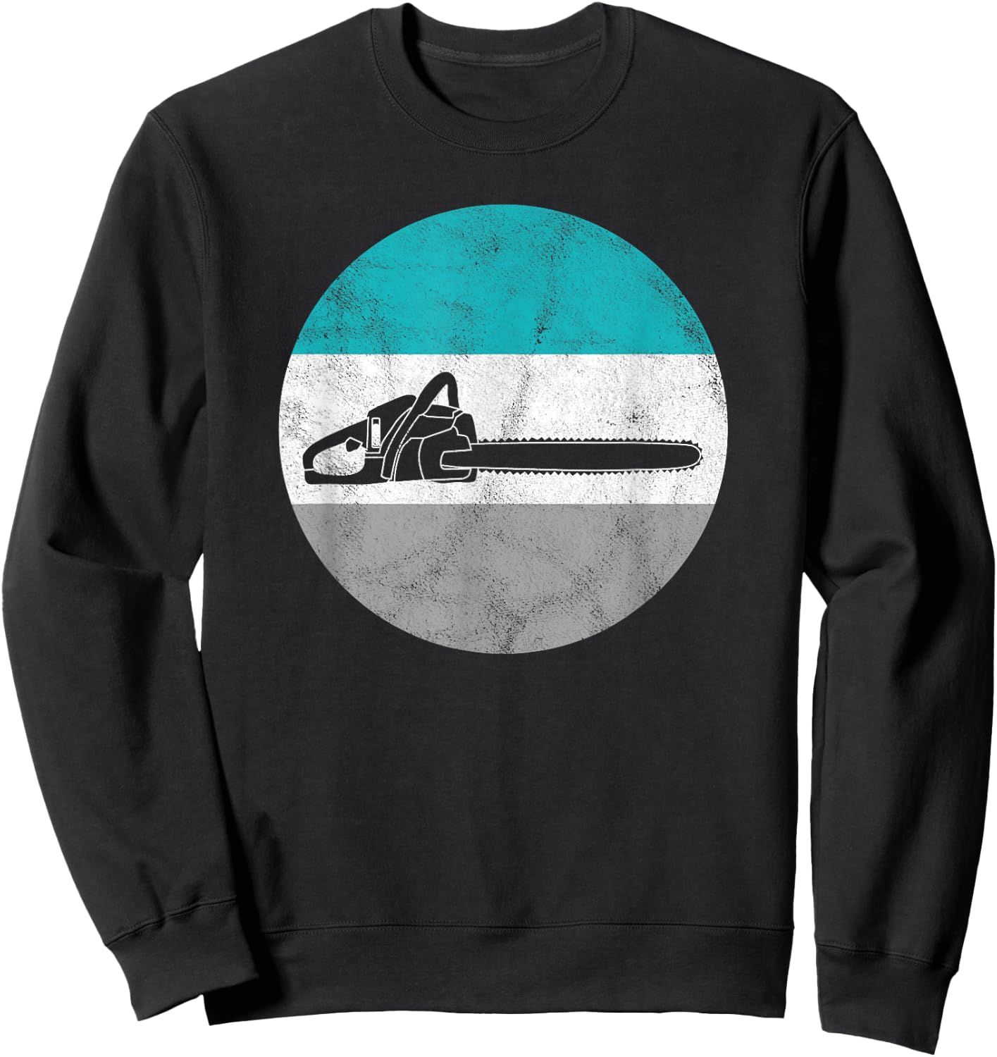 Chainsaw Retro Lumberjack Forestry Gift & Women Sweatshirt - Sweatshirt | Black