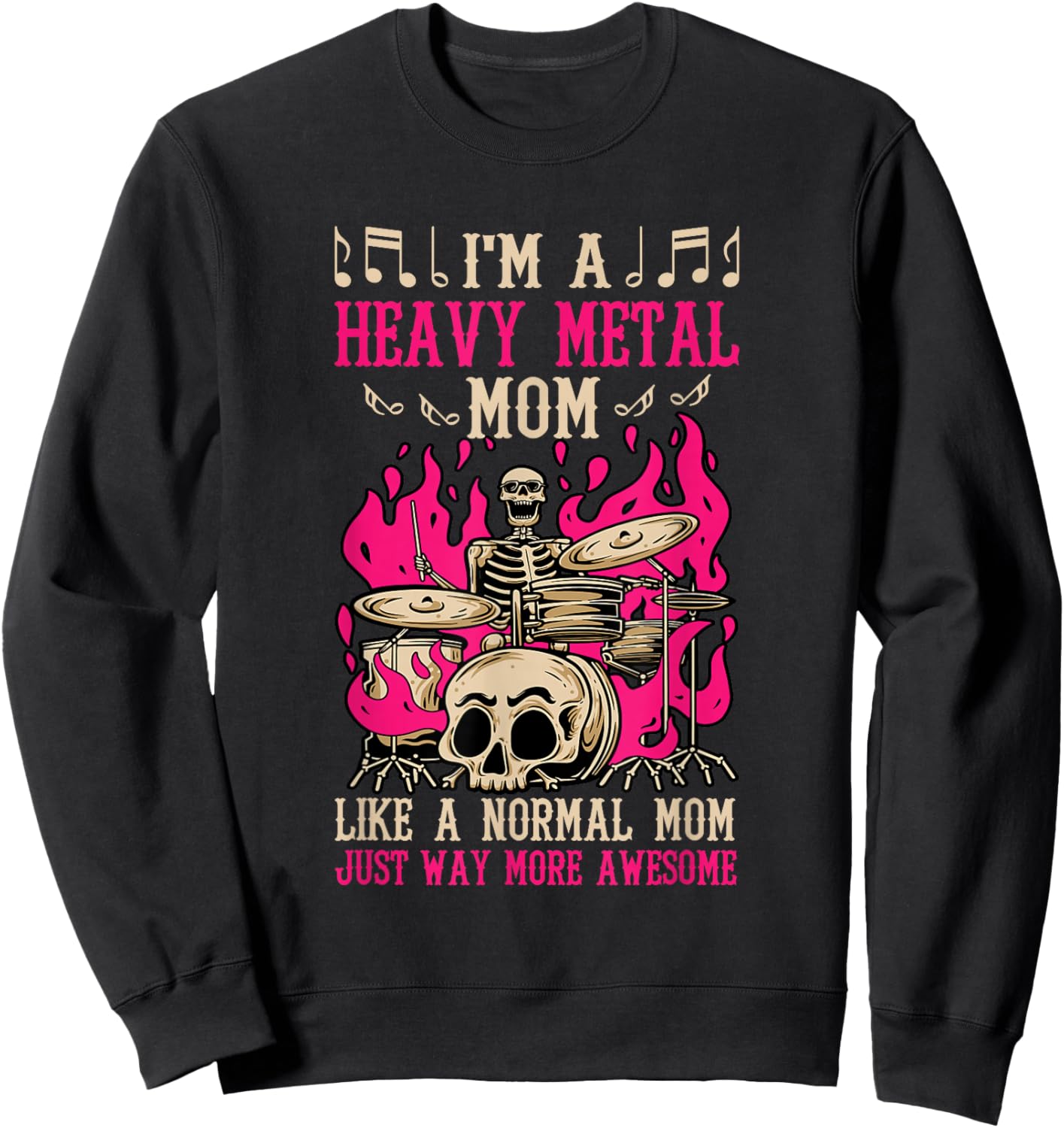 I'm A Heavy-metal Mom Hardrock Mother Sweatshirt - Sweatshirt | Black