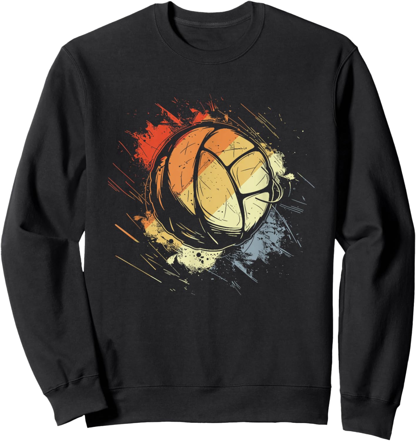 Vintage Volleyball Team Sport , Black, S Sweatshirt - Sweatshirt | Black