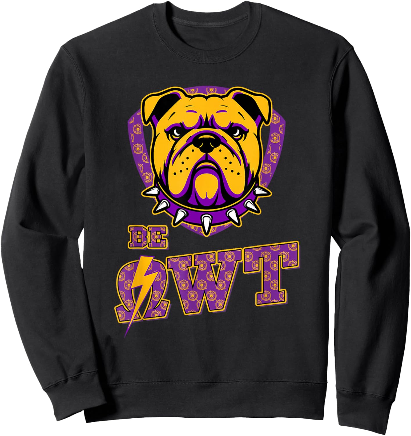 Omega Psi Phi Fraternity Paraphernalia, Be OWT Bulldog Sweatshirt - Sweatshirt | Black