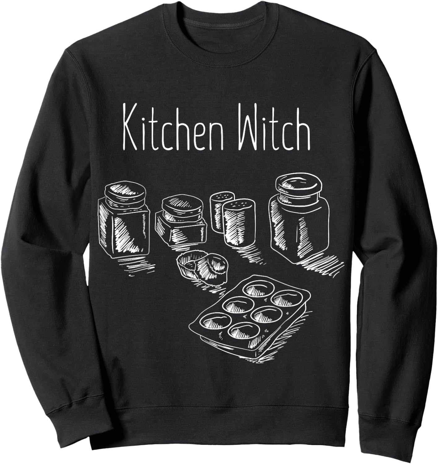 Funny Herbalist Kitchen Witch Halloween Cooking Chef Gift Sweatshirt - Sweatshirt | Black