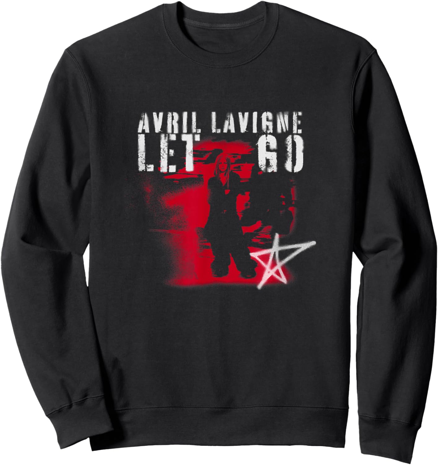 Official Avril Lavigne Let Go Spraypaint Sweatshirt - Sweatshirt | Black