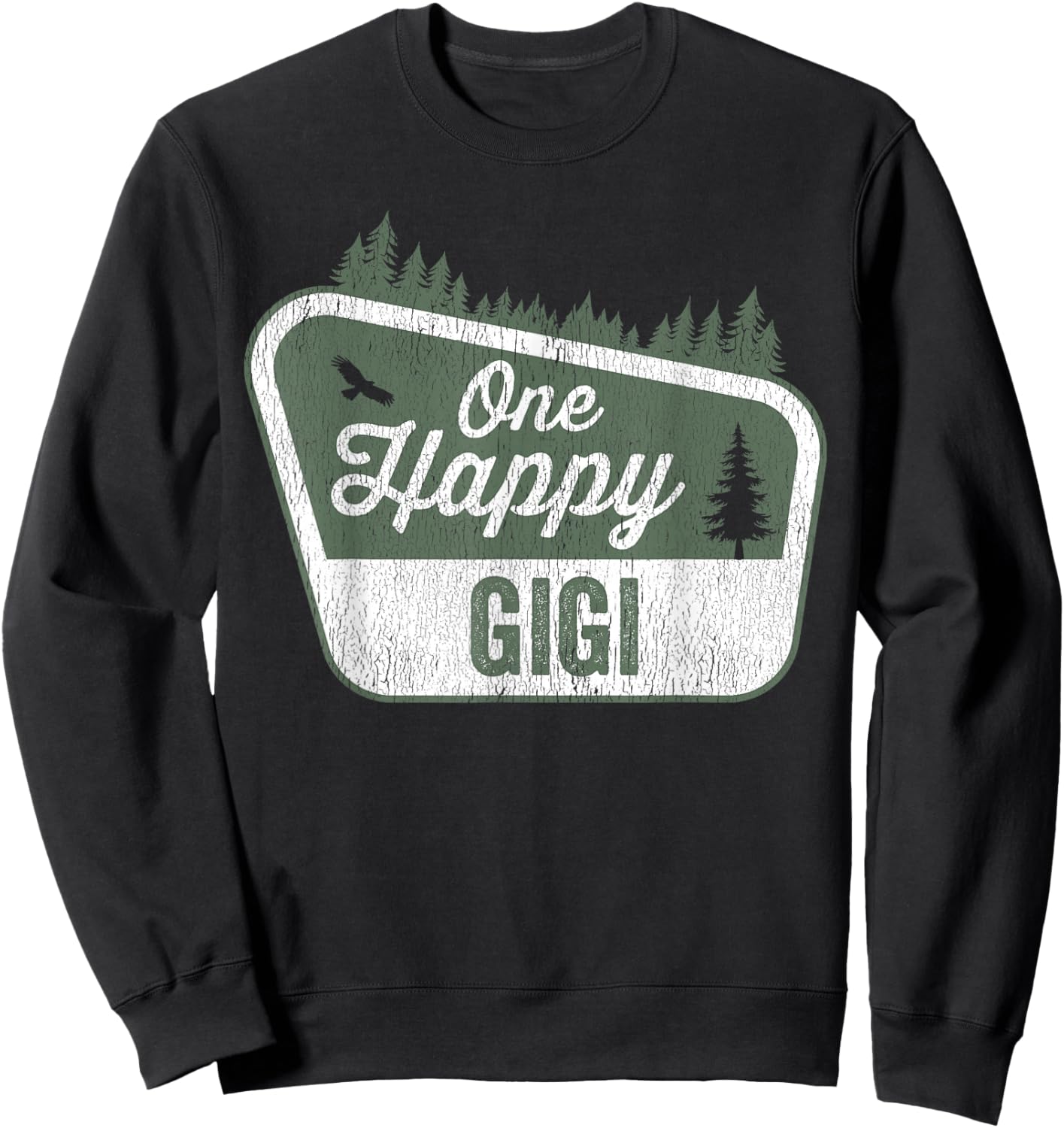 One Happy Gigi Matching Family Birthday Party Camping Sweatshirt - Sweatshirt | Black