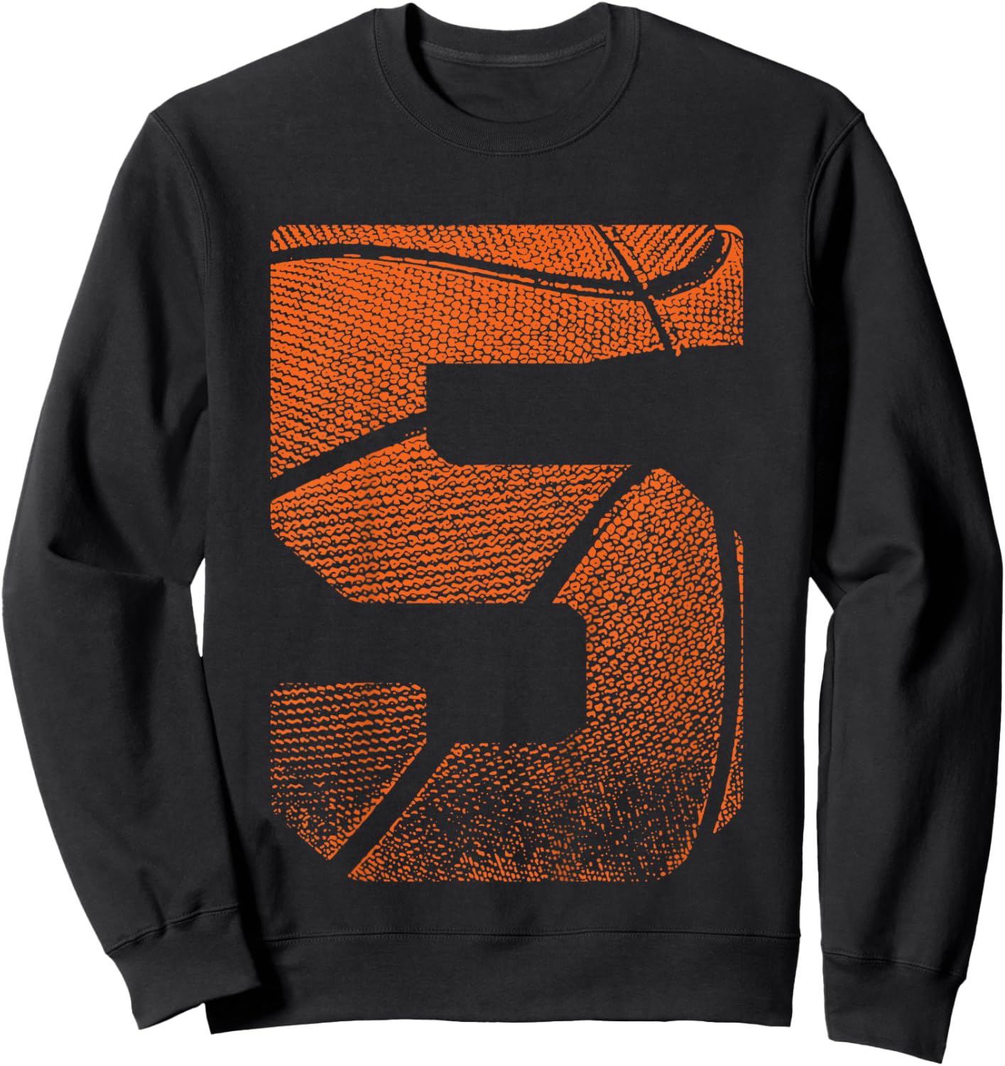 Kids 5th Birthday Boy Basketball Player Basketball 5 Years Old Sweatshirt - Sweatshirt | Black