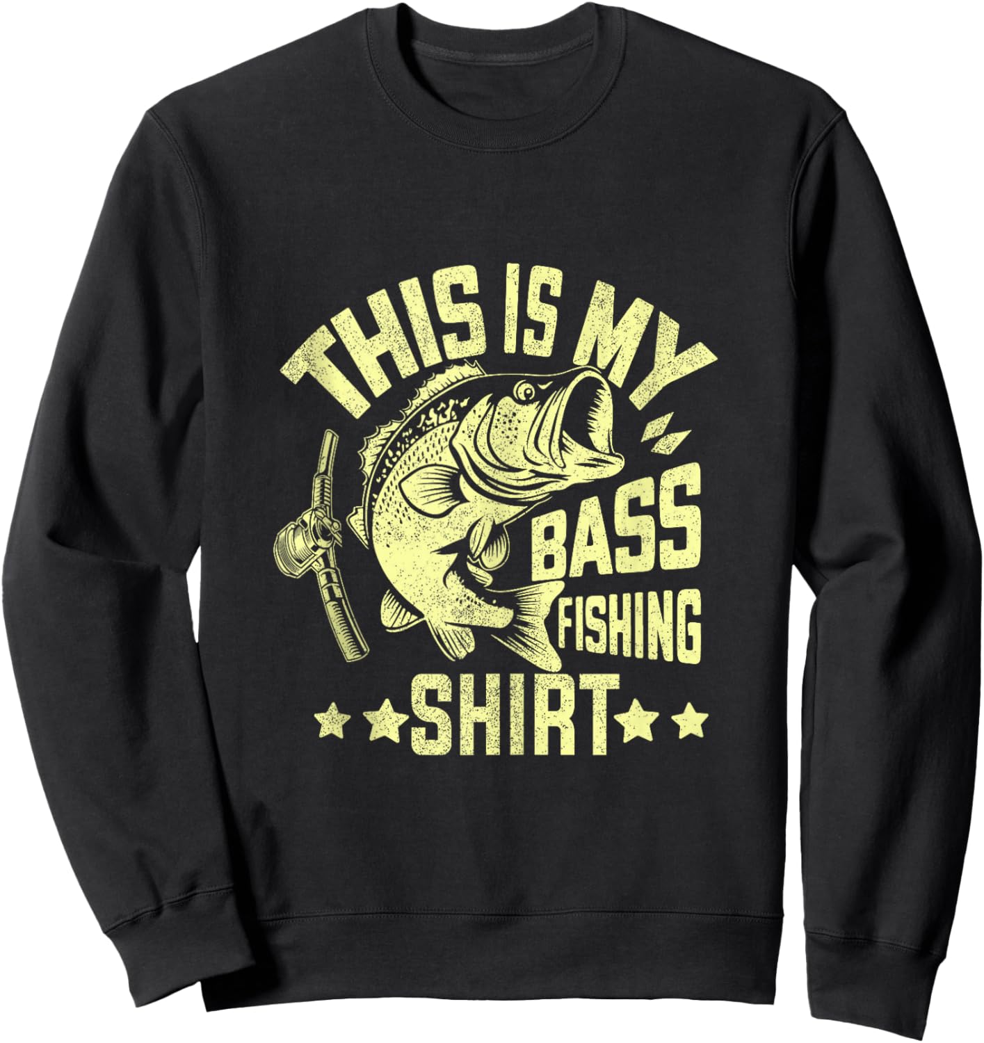 This Is My Bass Fishing Shirt Bass Fishing Sweatshirt - Sweatshirt | Black