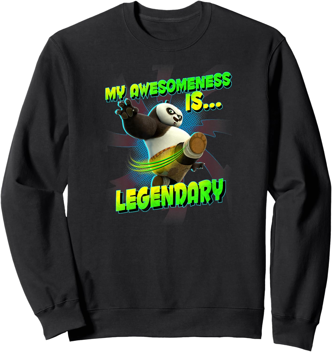 Kung Fu Panda My Awesomeness is Legendary Po Sweatshirt - Sweatshirt | Black