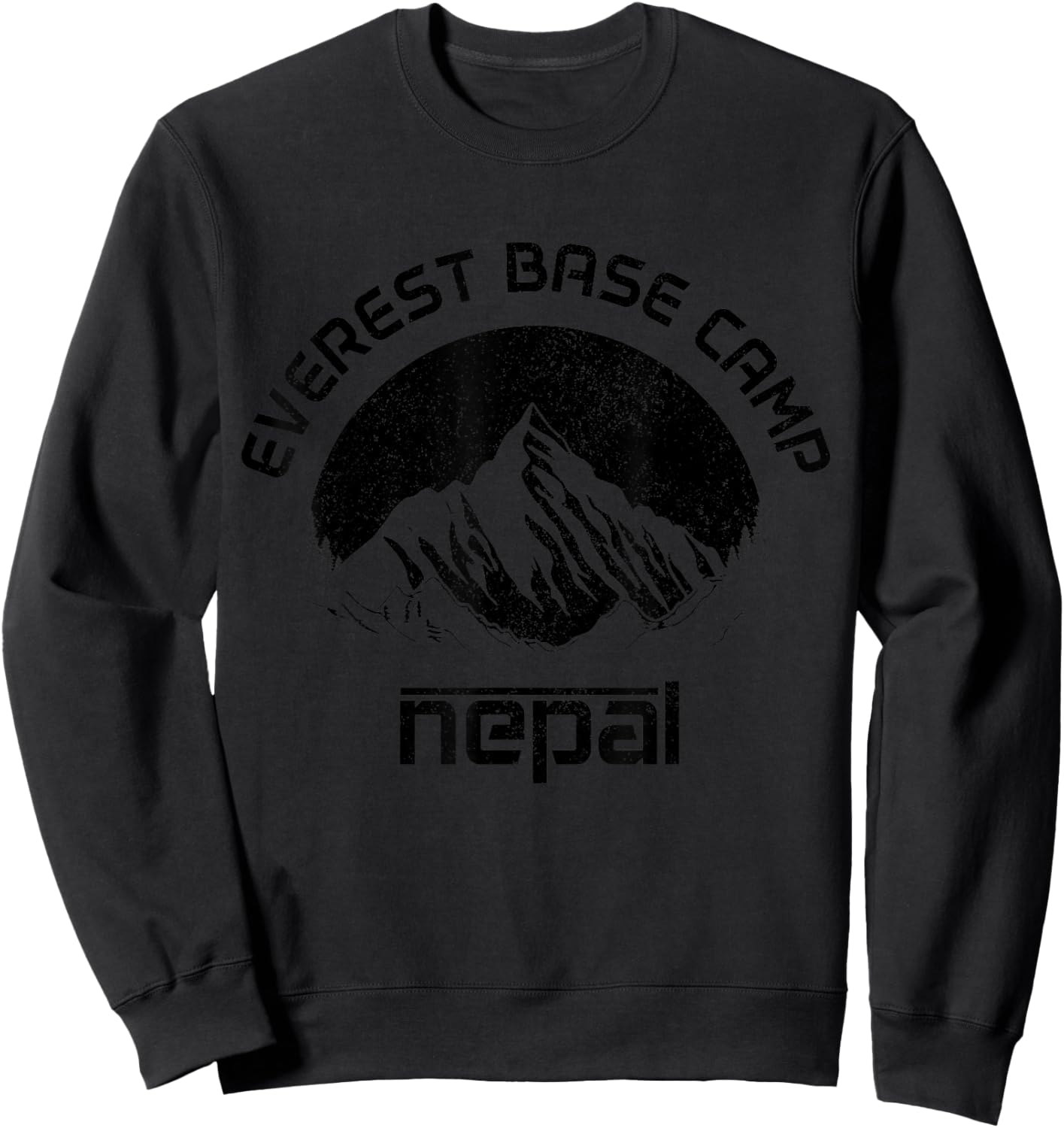 Mount Everest Nepal Himalaya Mountaineer Mountain Souvenir Sweatshirt - Sweatshirt | Black