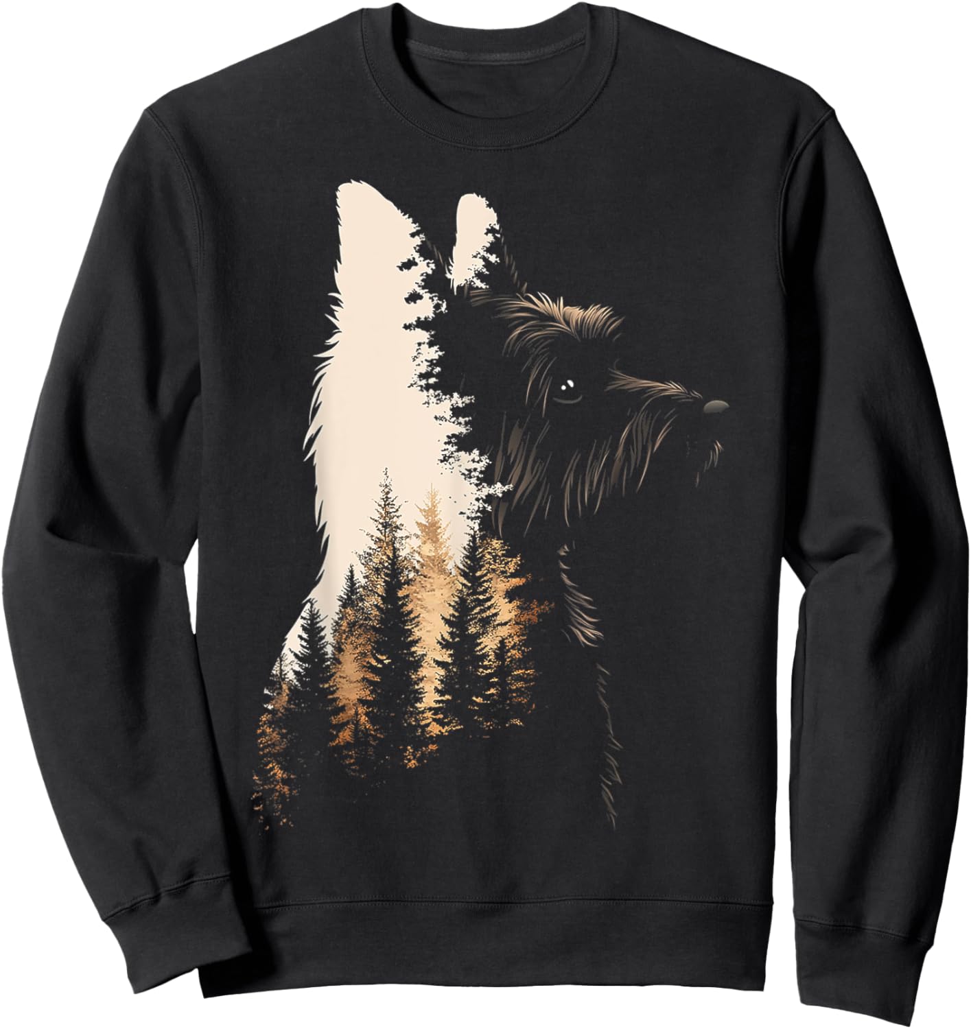 Cairn Terrier Dog Graphic Pet Art Cairn Terrier Sweatshirt - Sweatshirt | Black