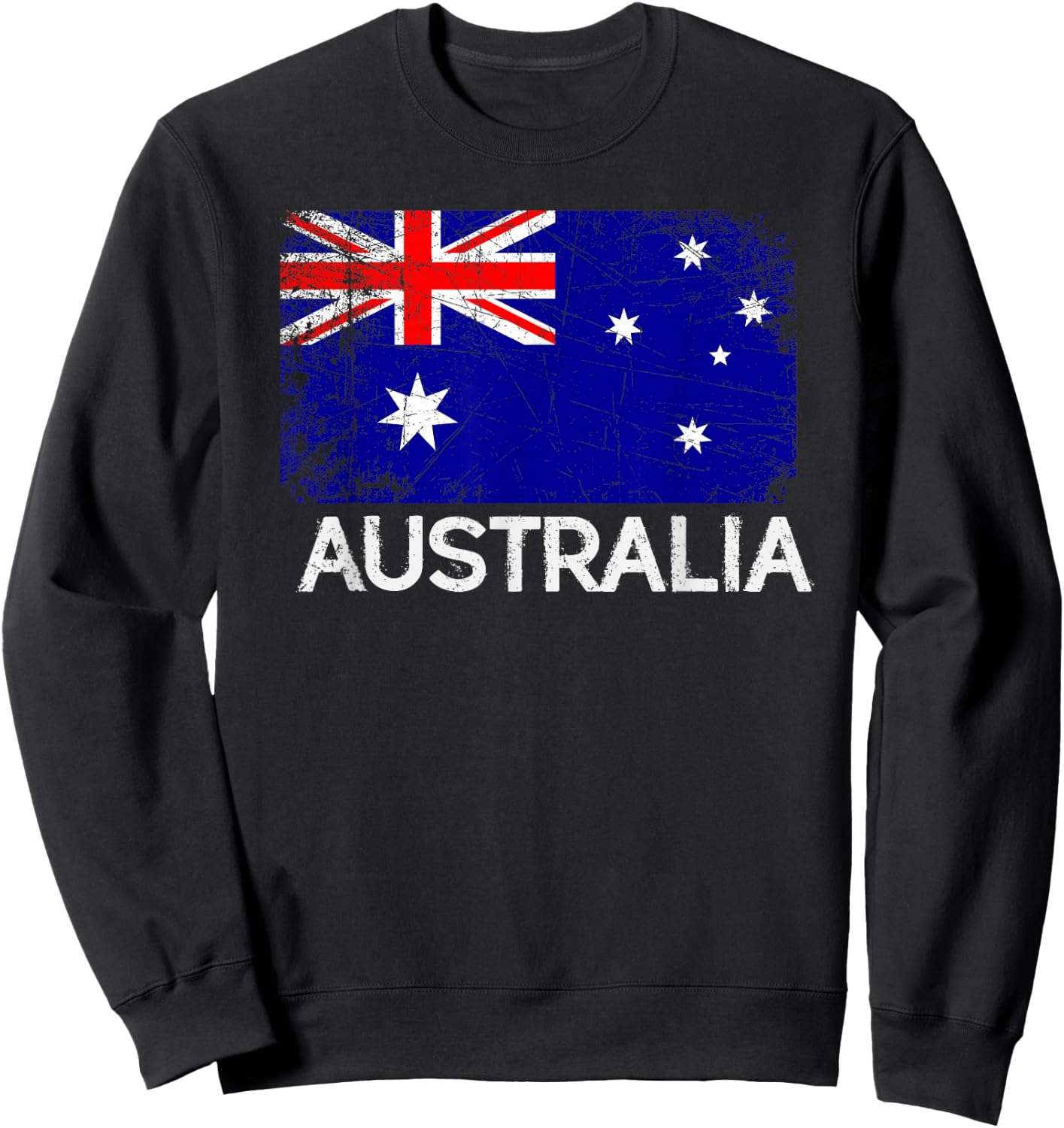 Australian Flag | Vintage Made In Australia Gift Sweatshirt - Sweatshirt | Black