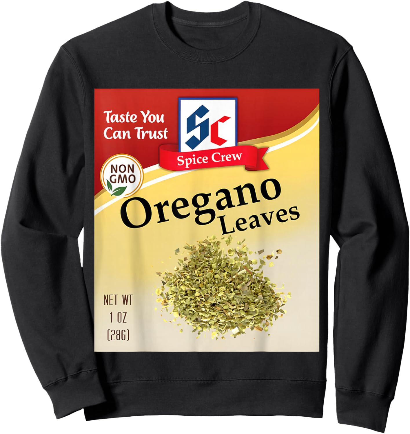 Oregano Leaves Condiment Spice Costumes Group Matching Sweatshirt - Sweatshirt | Black