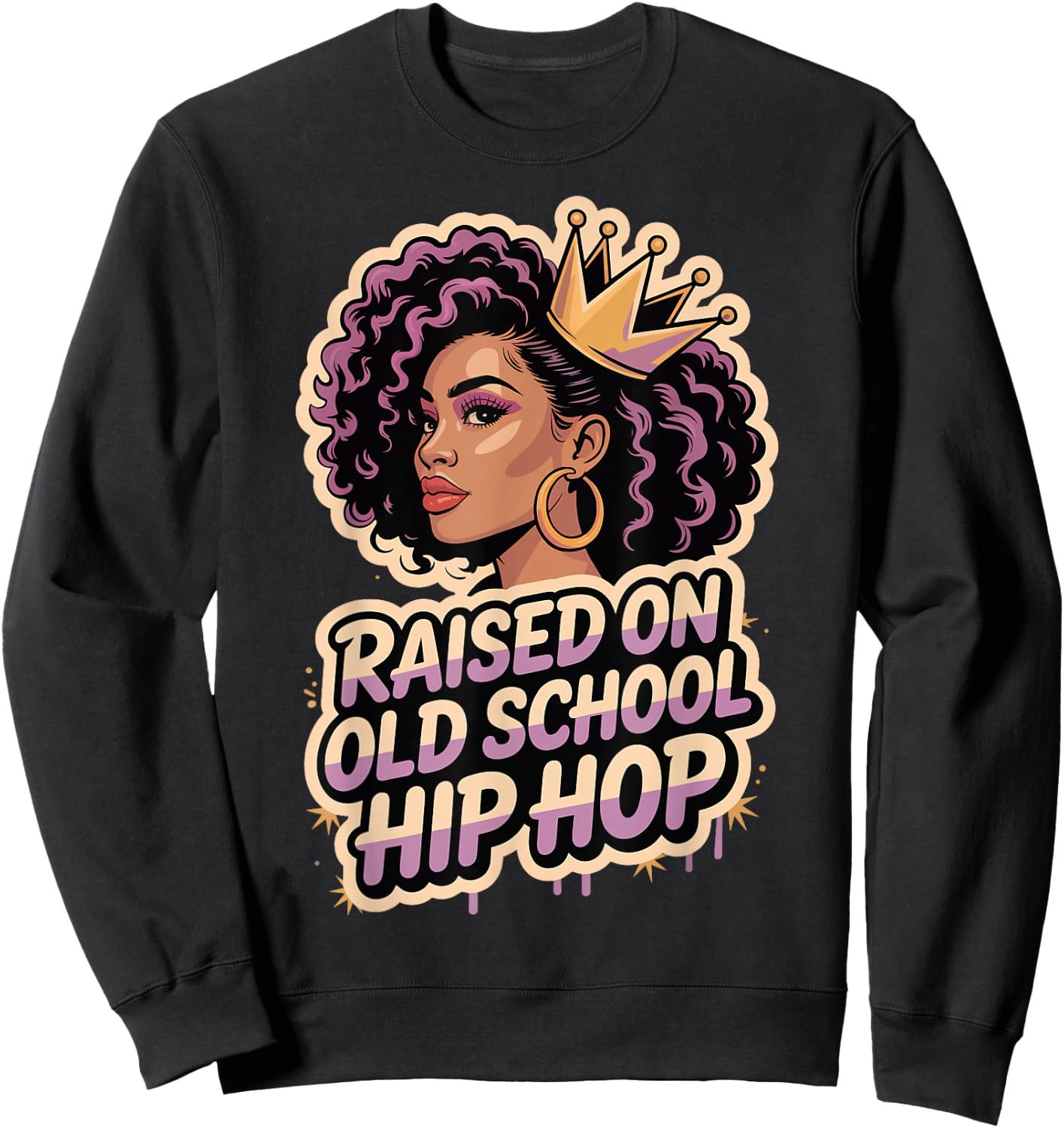 Raised On Old School Hip Hop Sweatshirt - Sweatshirt | Black