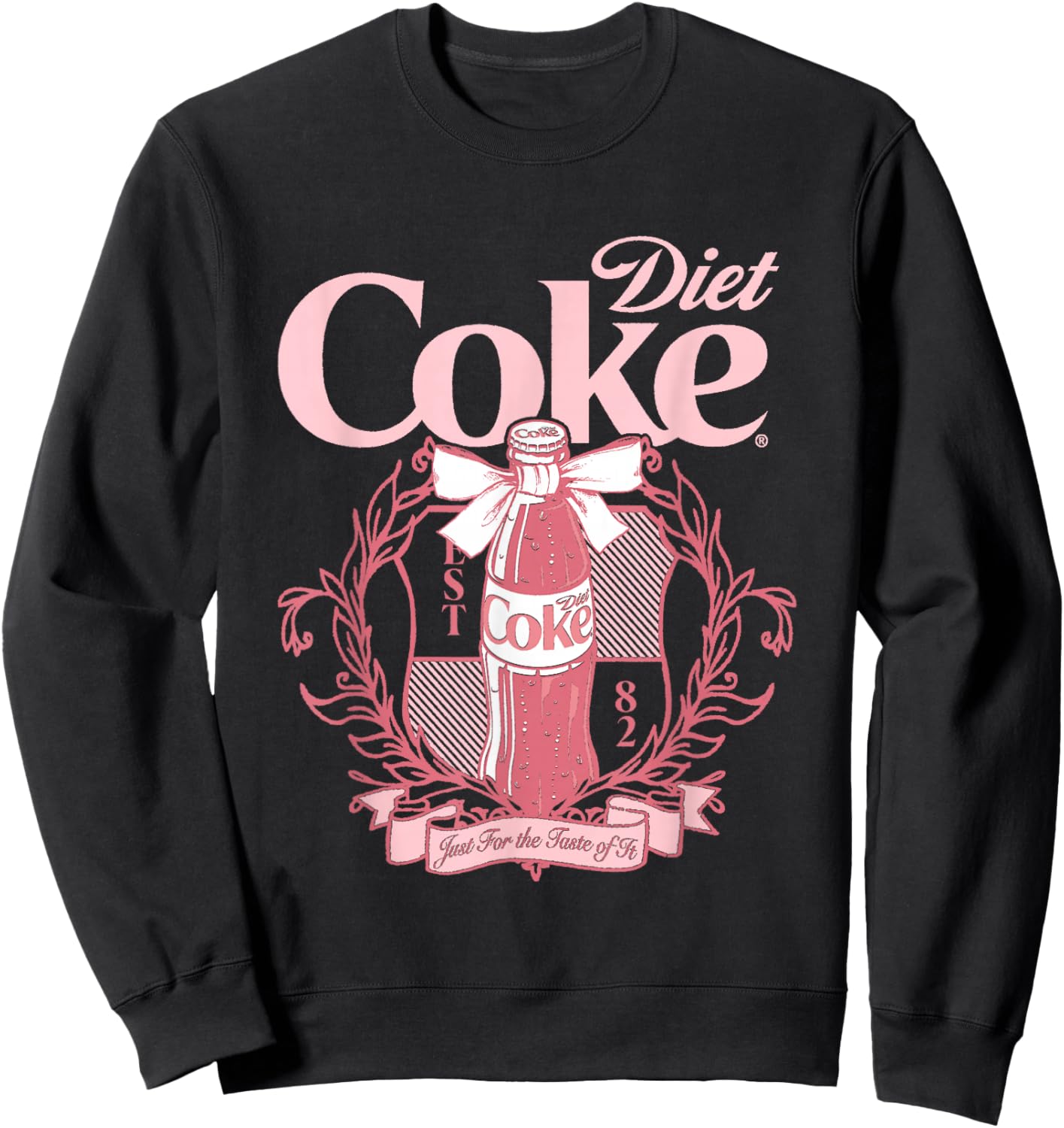 Coca-Cola Diet Coke Just For The Taste Of It Aesthetic Retro Sweatshirt - Sweatshirt | Black