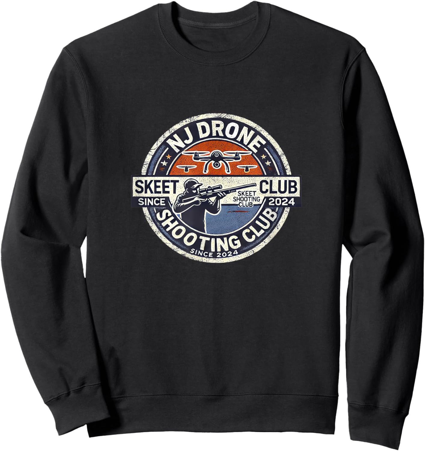 NJ New Jersey Drone Skeet Shooting Club Sweatshirt - Sweatshirt | Black