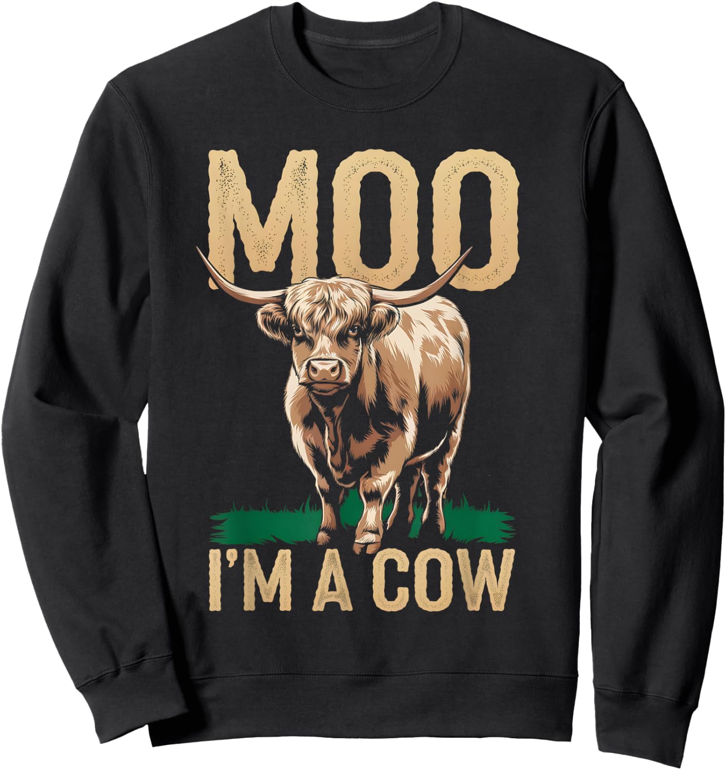 Moo I'm A Cow Cow Costume Men Kids Sweatshirt - Sweatshirt | Black