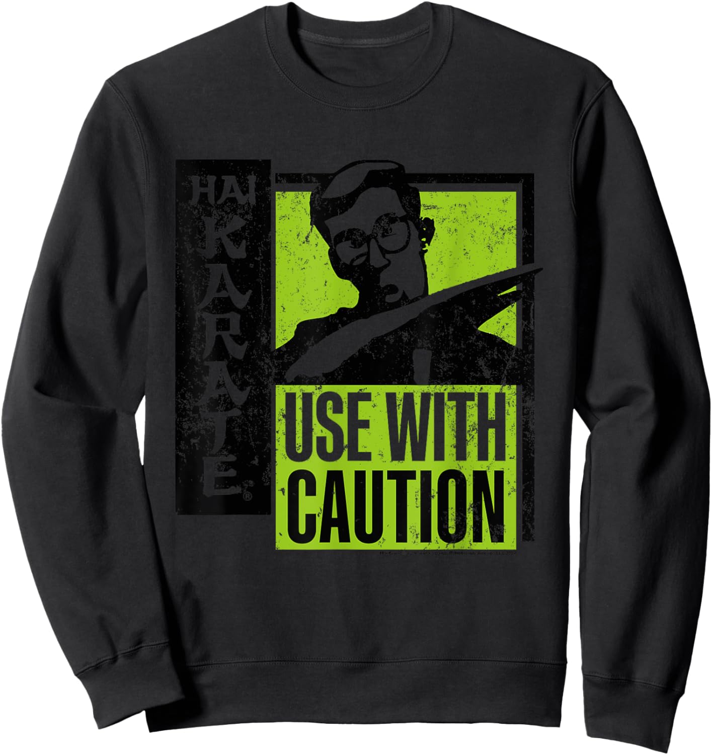 Hai Karate Use With Caution Black And Green Retro Aftershave Sweatshirt - Sweatshirt | Black
