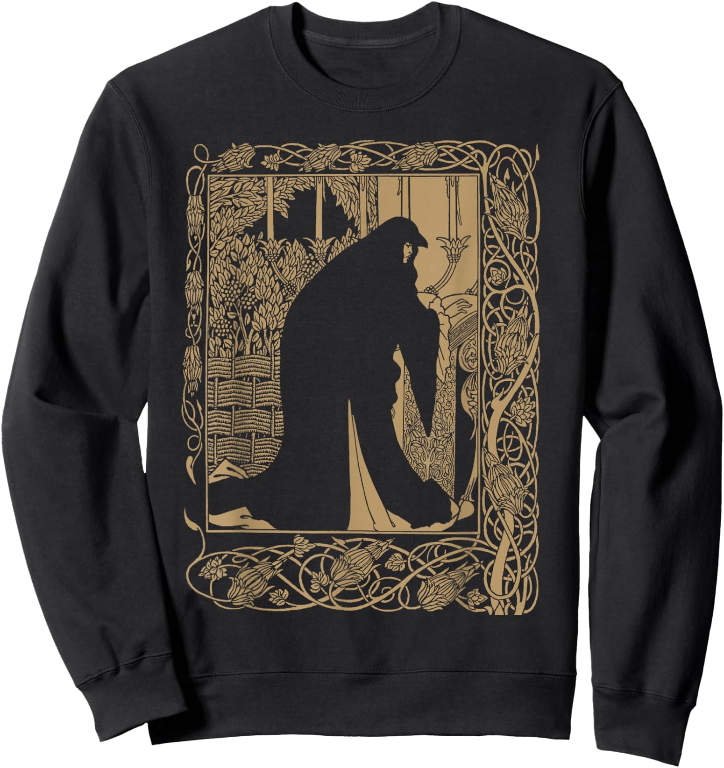 Art Nouveau, Aubrey Beardsley, Le Morte D'Arthur, Guinevere Sweatshirt - Sweatshirt | Black