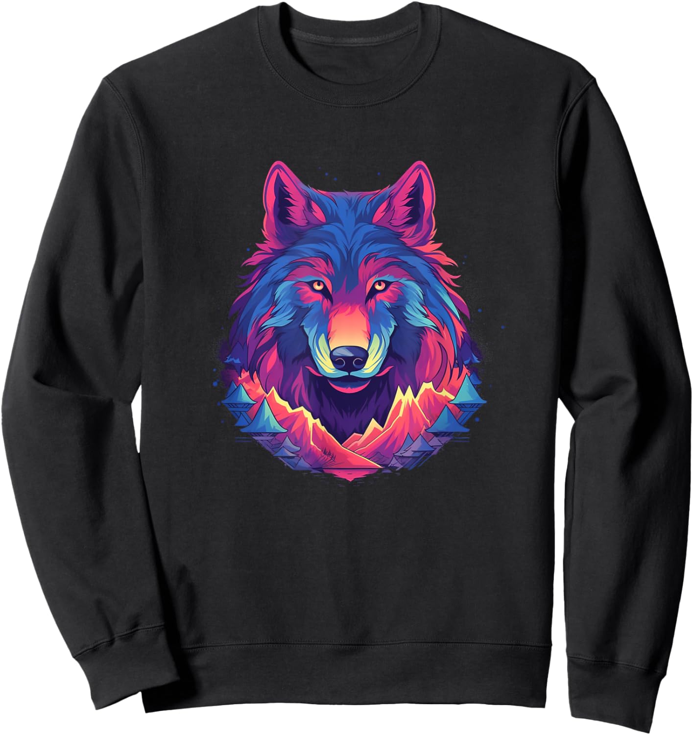 Wolf And Wolves Men Women Kids Sweatshirt - Sweatshirt | Black