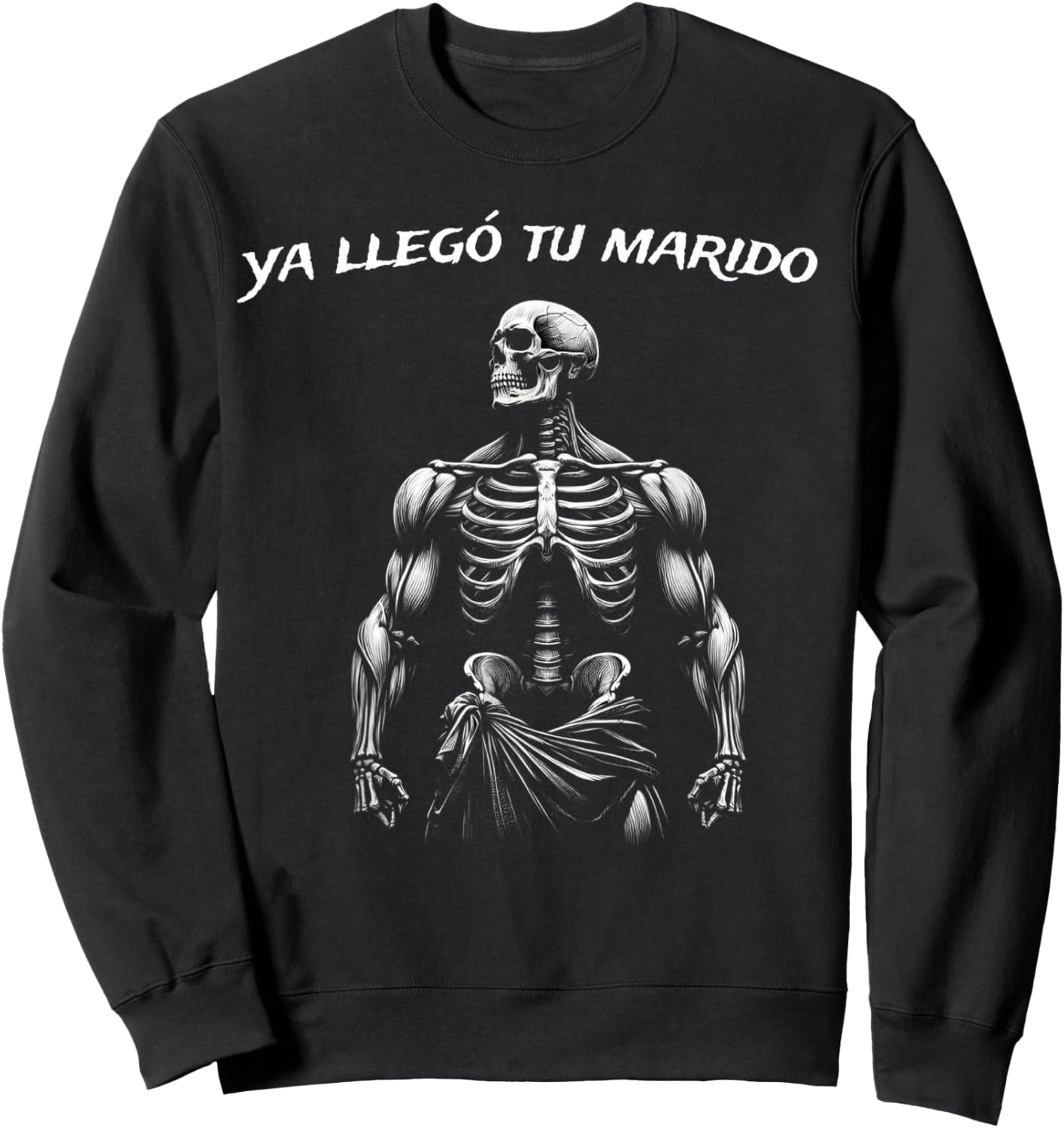 Calacas Chidas Gym | Mexican Sayings Funny Sarcasm Slang Sweatshirt - Sweatshirt | Black