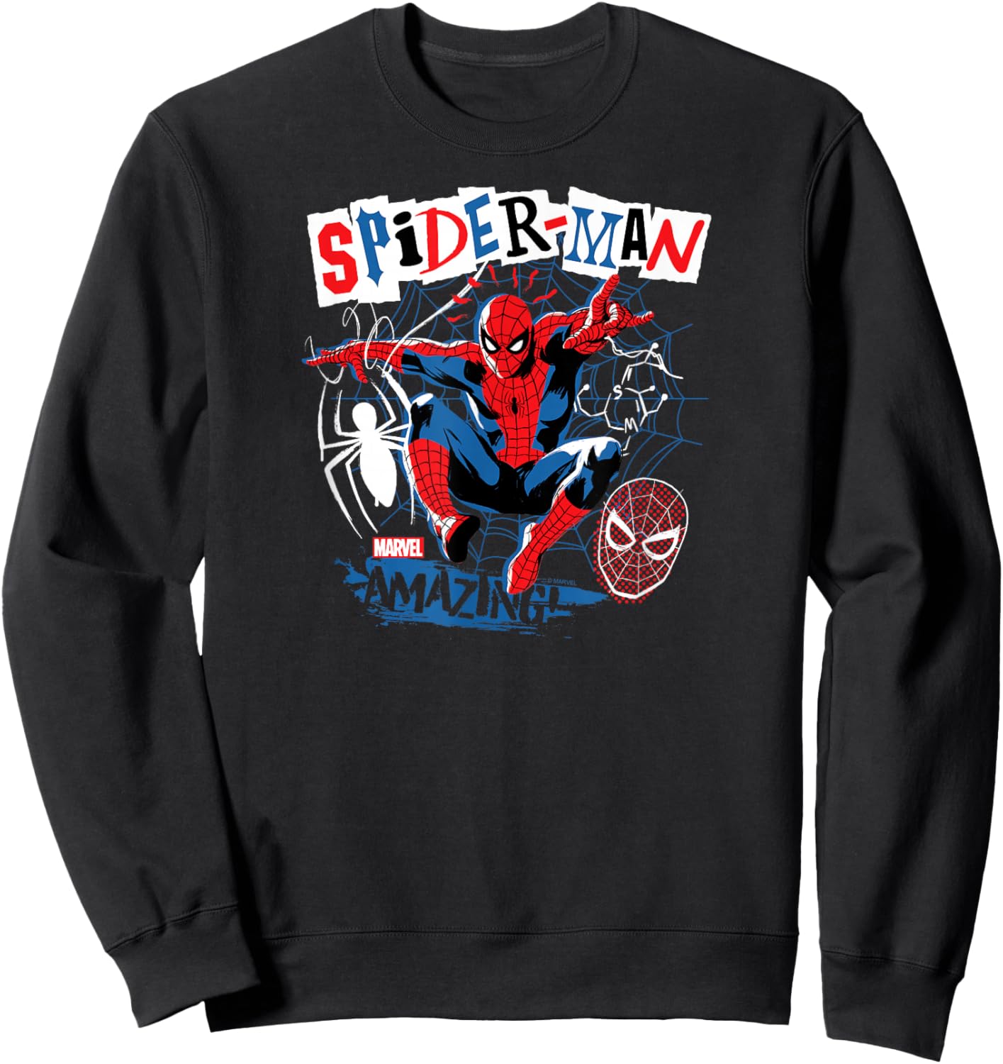 Spider-Man - Punk Poster Sweatshirt - Sweatshirt | Black
