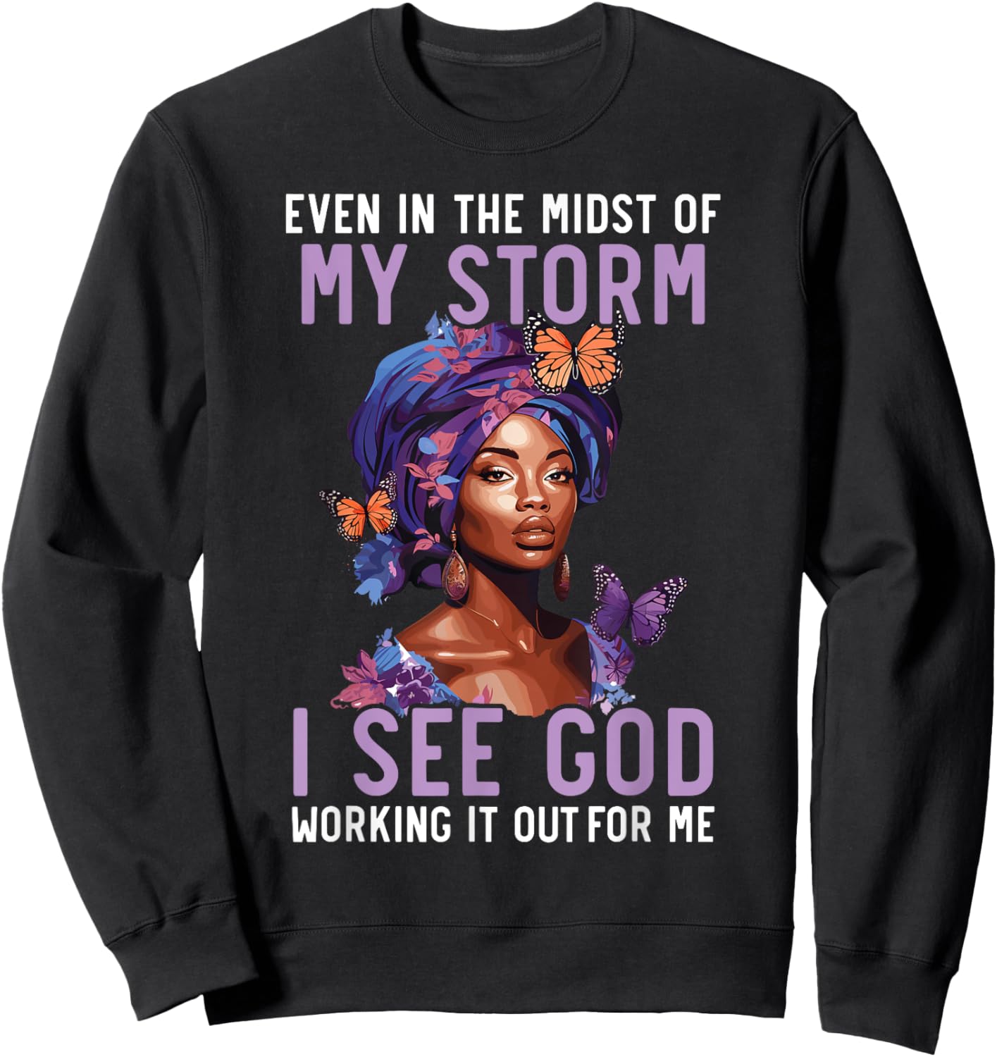African Christian Afro American Black Pride Christianity Sweatshirt - Sweatshirt | Black