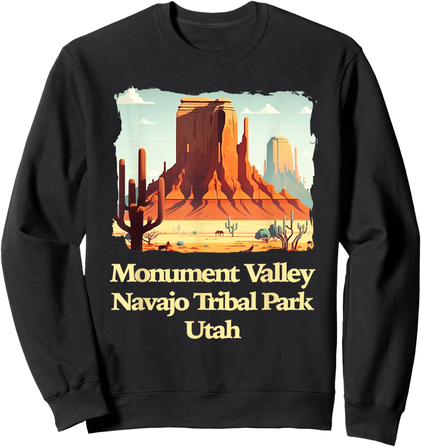 Monument Valley Utah Sweatshirt - Sweatshirt | Black