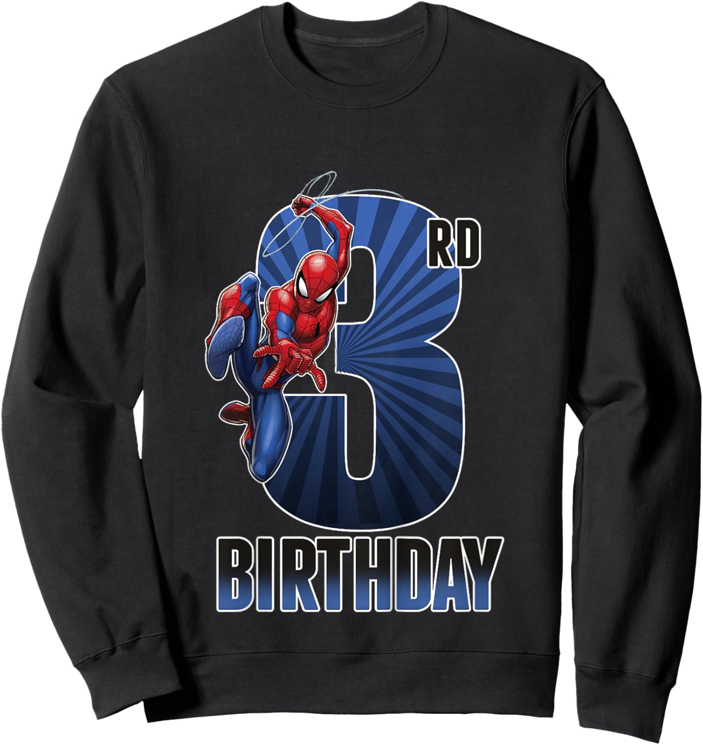 Kids Marvel Universe Classic Spider-Man Epic 3rd Birthday Sweatshirt - Sweatshirt | Black