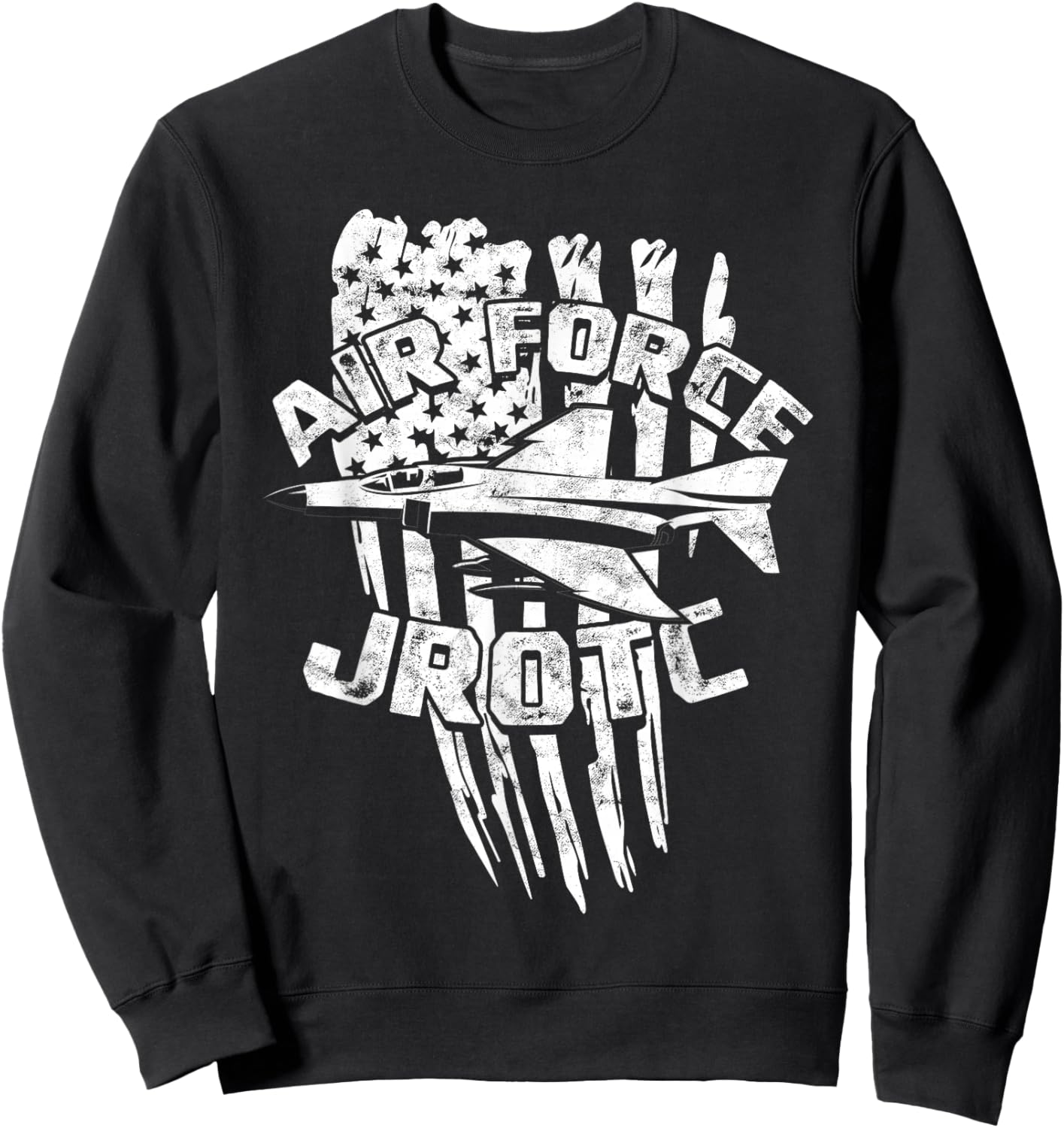 Air Force Jrotc Army Military Cadet Junior Rotc Sweatshirt - Sweatshirt | Black