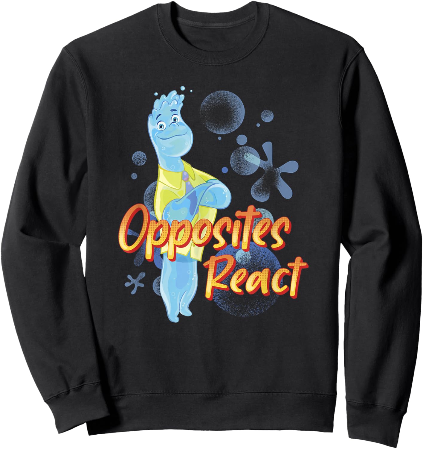 Disney Pixar Elemental Opposites React Wade Poster Sweatshirt - Sweatshirt | Black