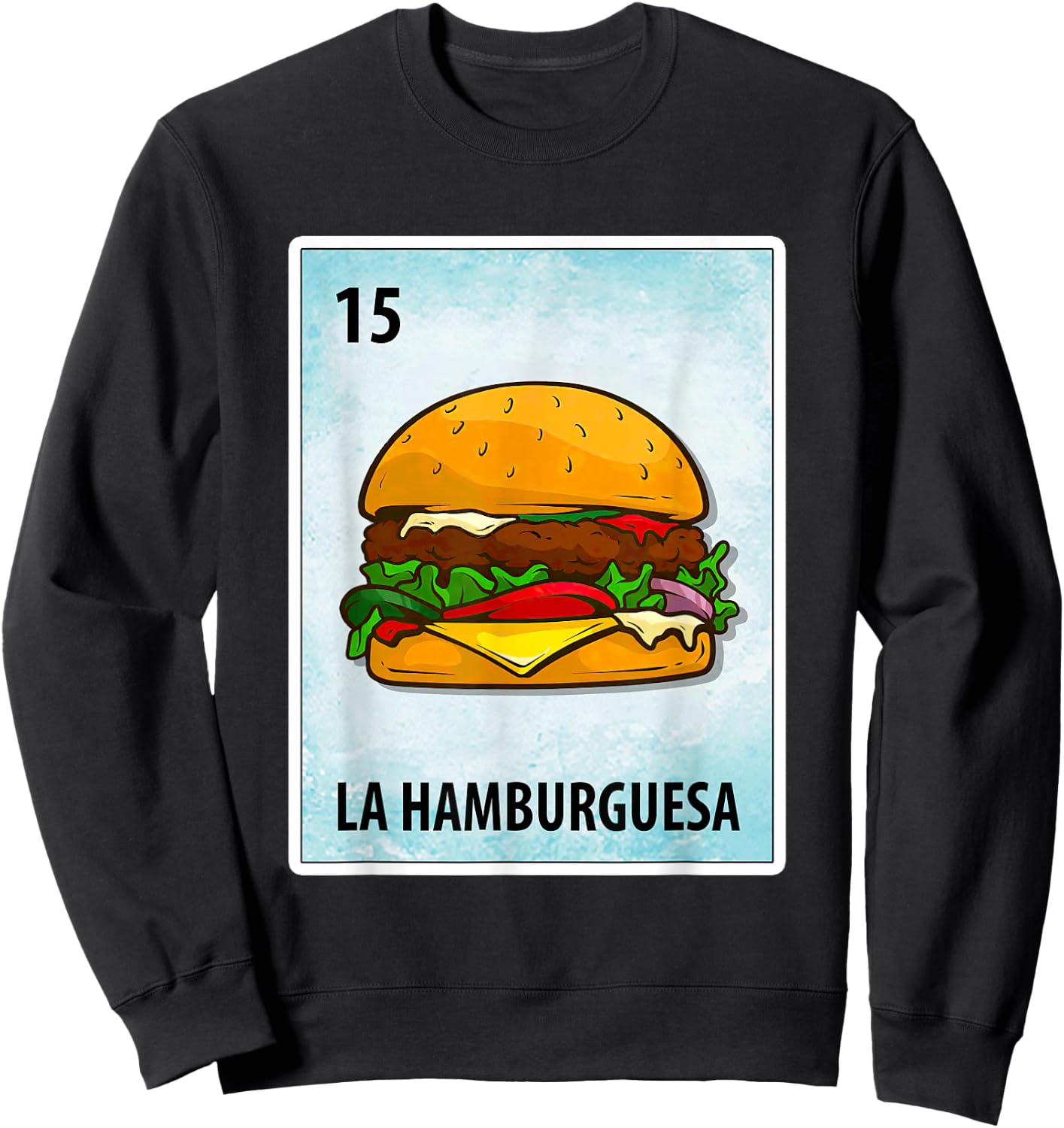 La Hamburguesa Mexican Hamburger Cards Sweatshirt - Sweatshirt | Black
