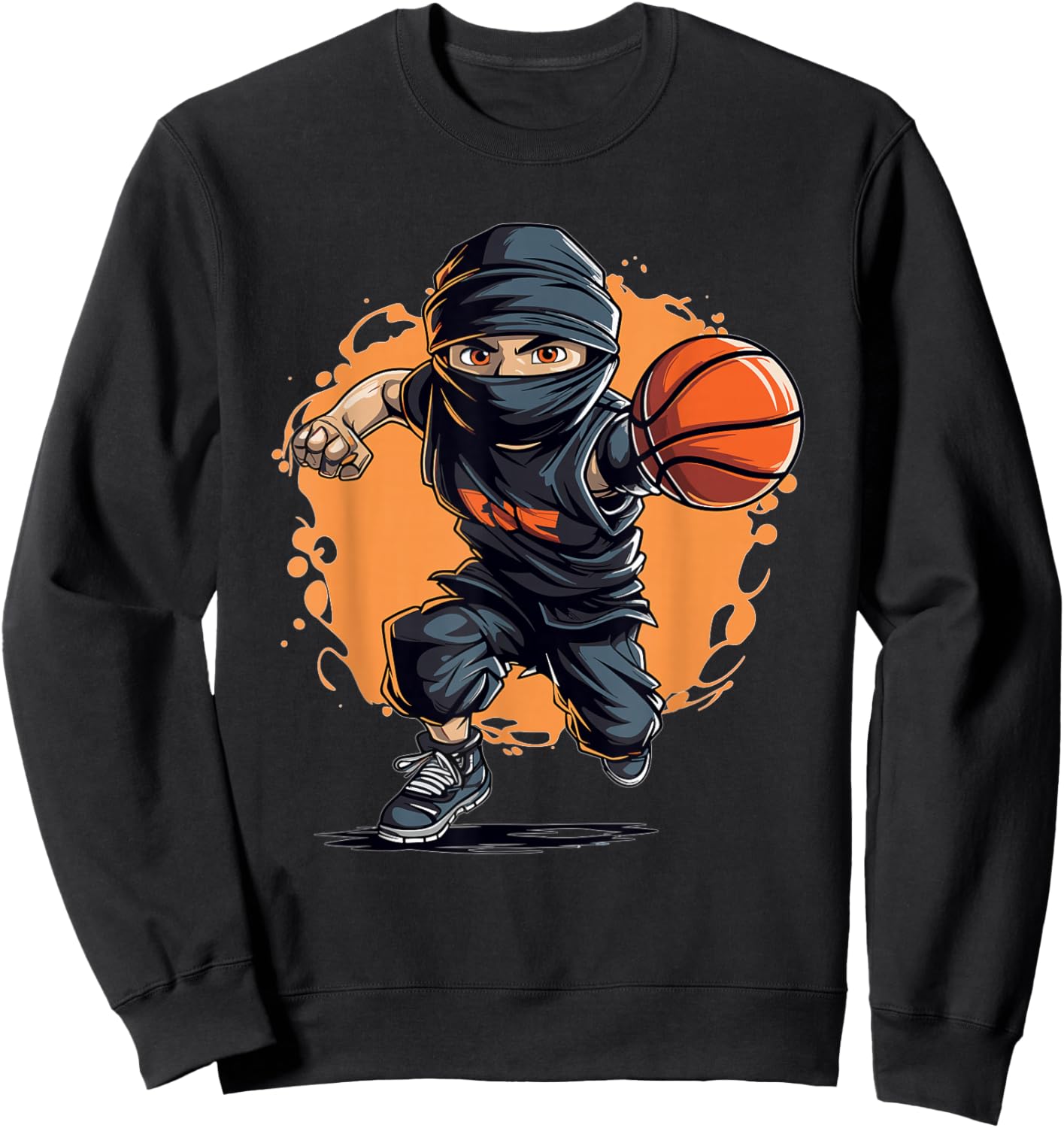 Kids Ninja Basketball Sweatshirt - Sweatshirt | Black