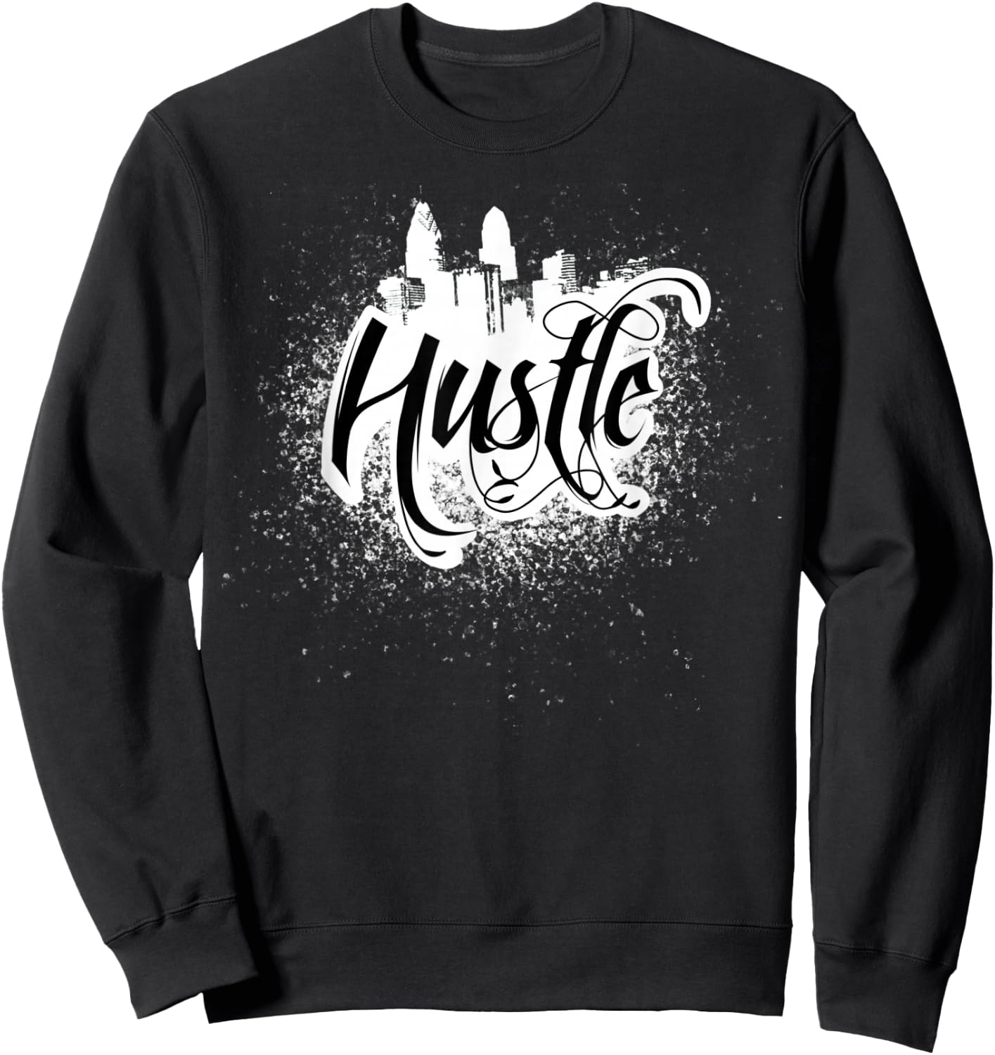 Hustle Shirt Tattoo Art Grunge Sweatshirt - Sweatshirt | Black