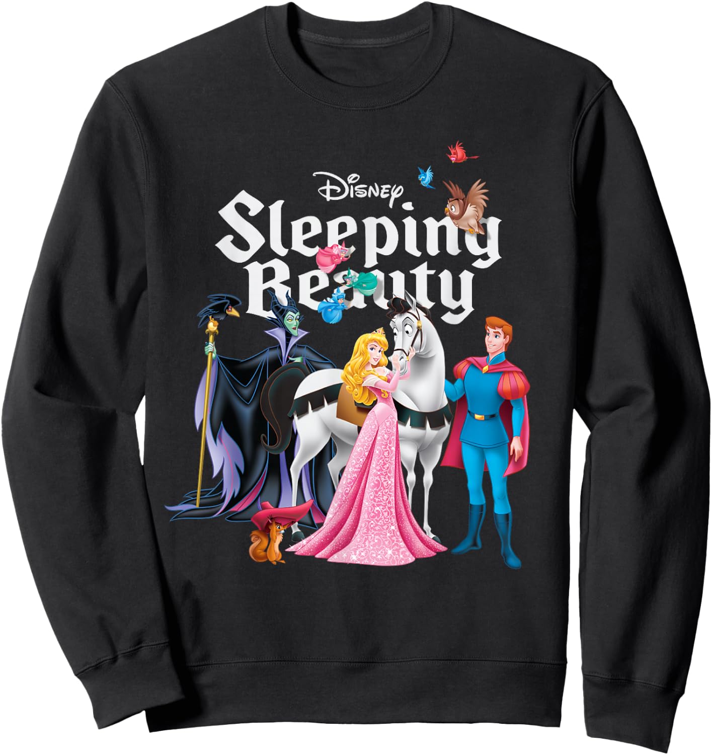 Disney Sleeping Beauty Characters Sweatshirt - Sweatshirt | Black