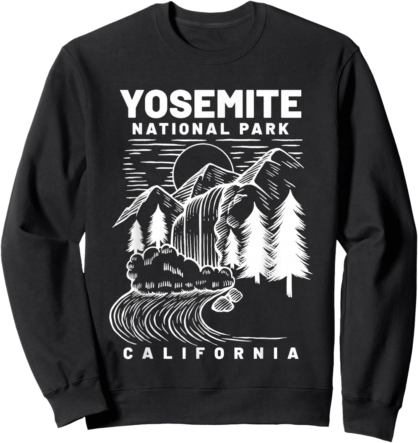 Yosemite National Park California Hiker Sweatshirt - Sweatshirt | Black