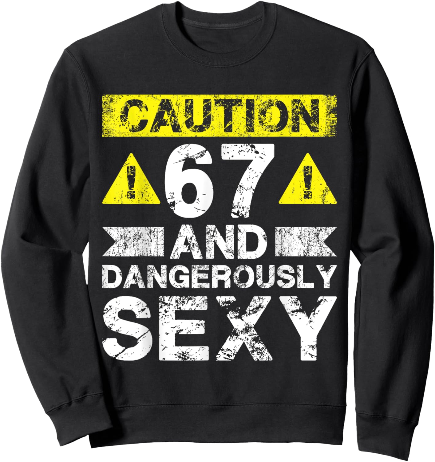 67 And Dangerously Sexy - 67 Year Old Funny 67th Birthday Sweatshirt - Sweatshirt | Black