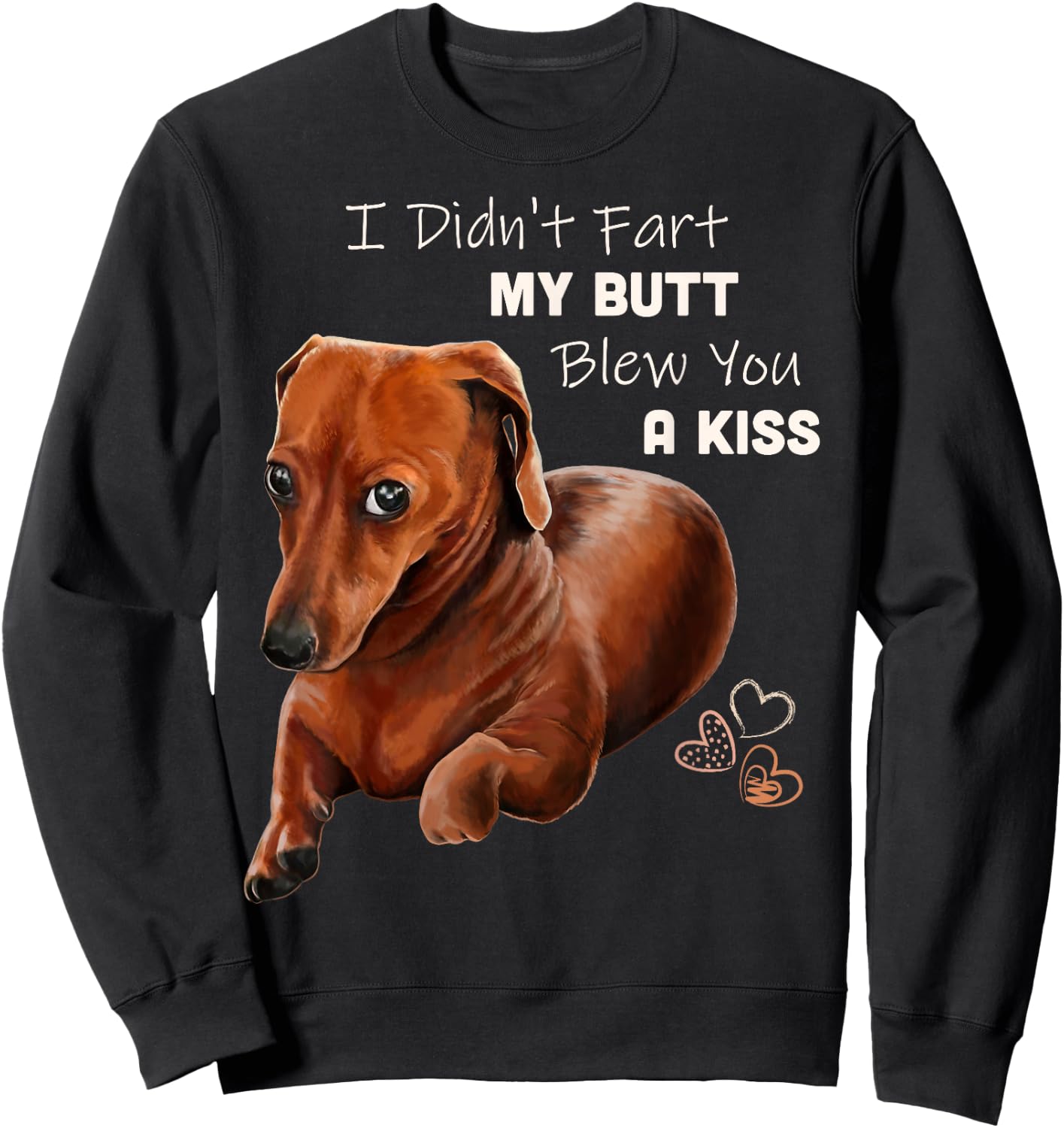 Floppy Tail Dog Women Sweatshirt - Sweatshirt | Black