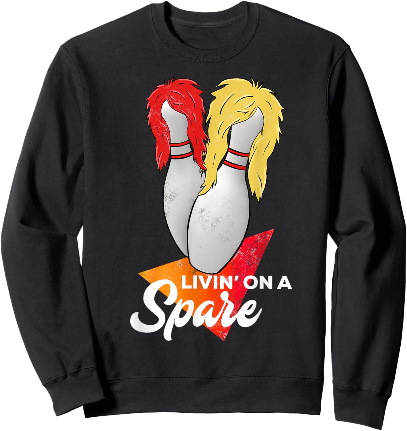 Living On A Spare Bowling League Team Sweatshirt - Sweatshirt | Black