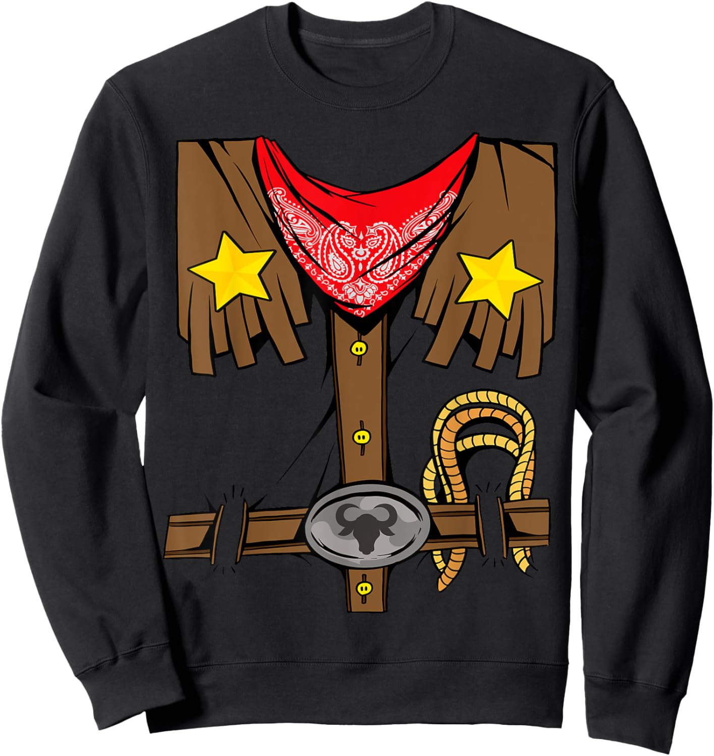 Rodeo Outfit Wild Western Cowboy Cowgirl Halloween Costume Sweatshirt - Sweatshirt | Black