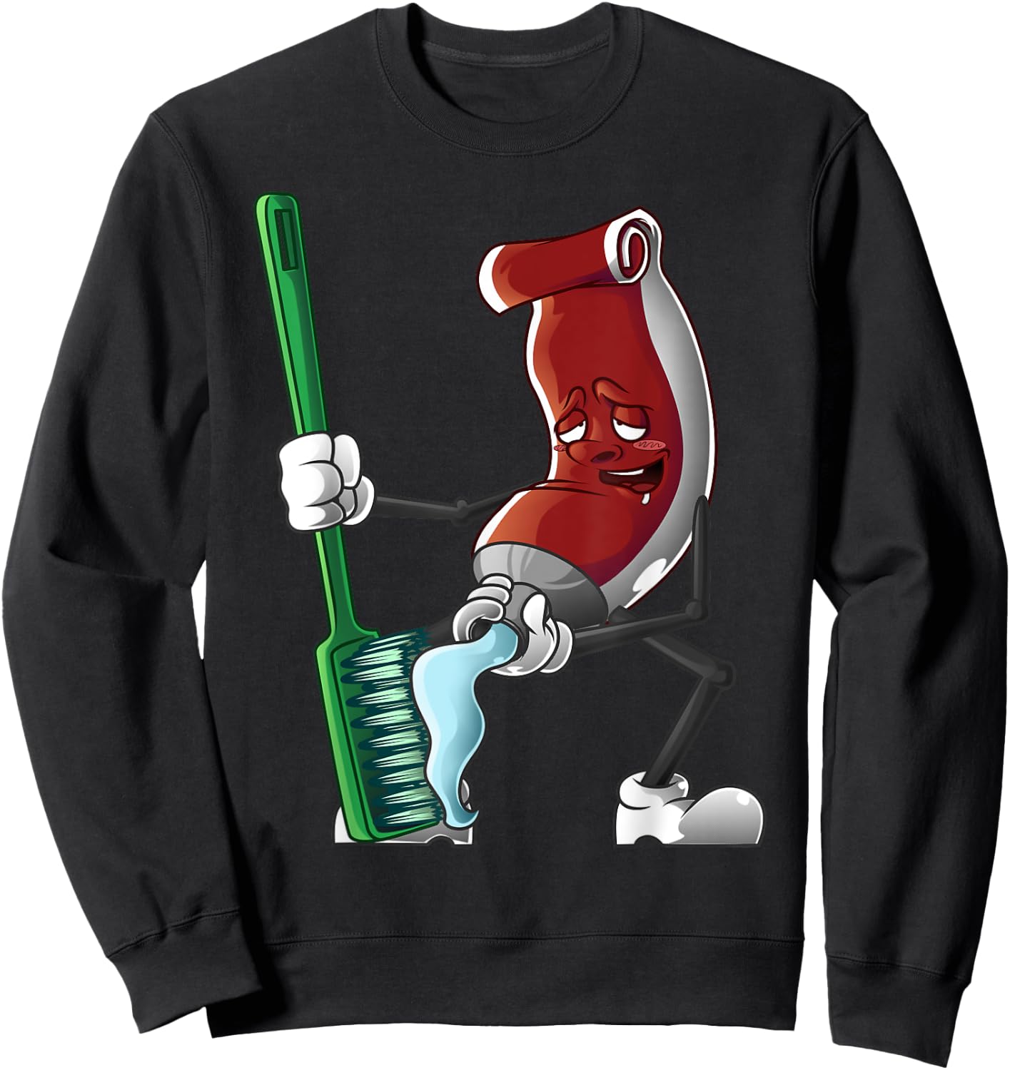 Funny Dirty Toothpaste | Cool Dental Hygienists Funny Gift Sweatshirt - Sweatshirt | Black