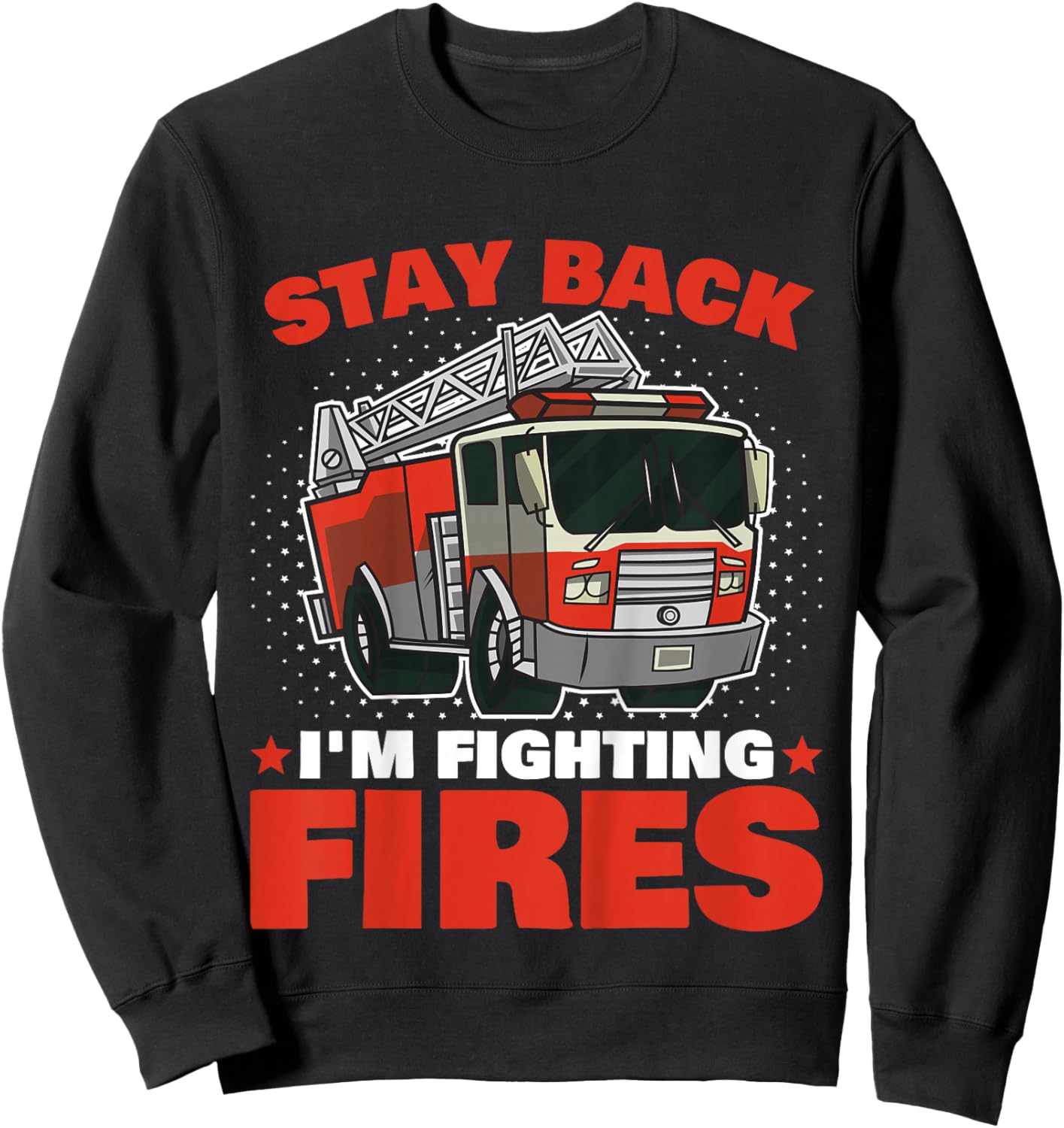 Kids Firefighter Shirt Fireman Shirt for Toddler Boys Firefighter Sweatshirt - Sweatshirt | Black