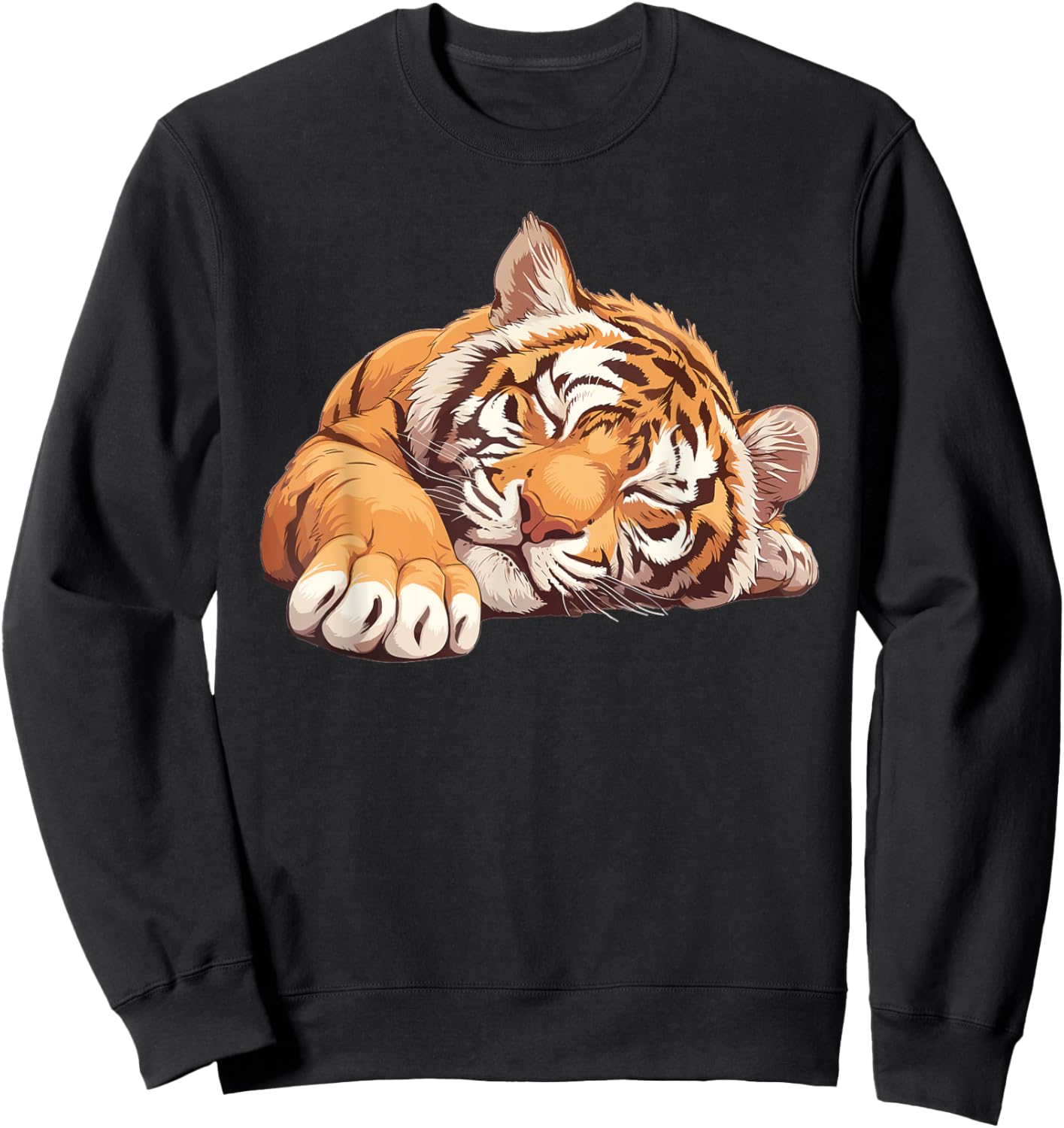 Sleeping Tiger I Kids Tiger Sweatshirt - Sweatshirt | Black