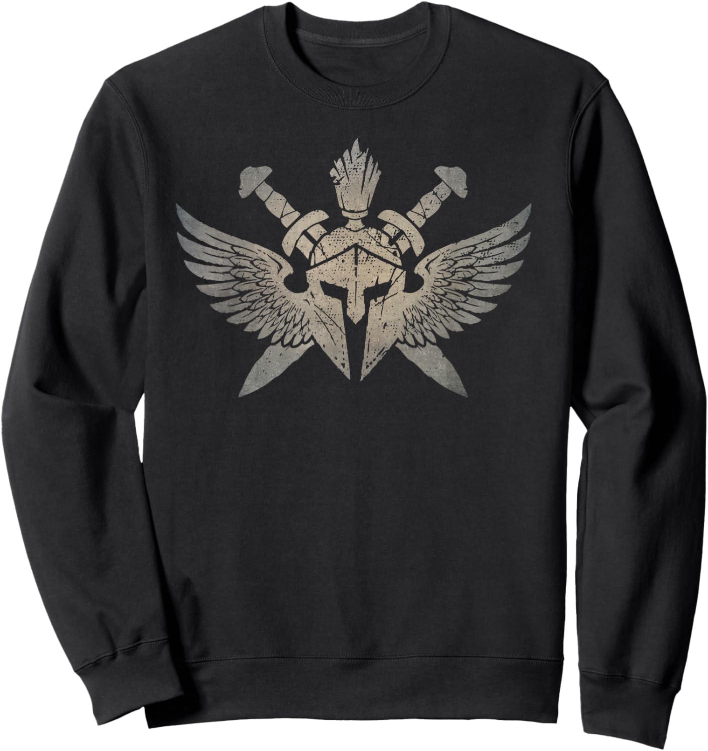 Roman Gladiator Legion Soldier Swords Rome Eagle Wing Helmet Sweatshirt - Sweatshirt | Black