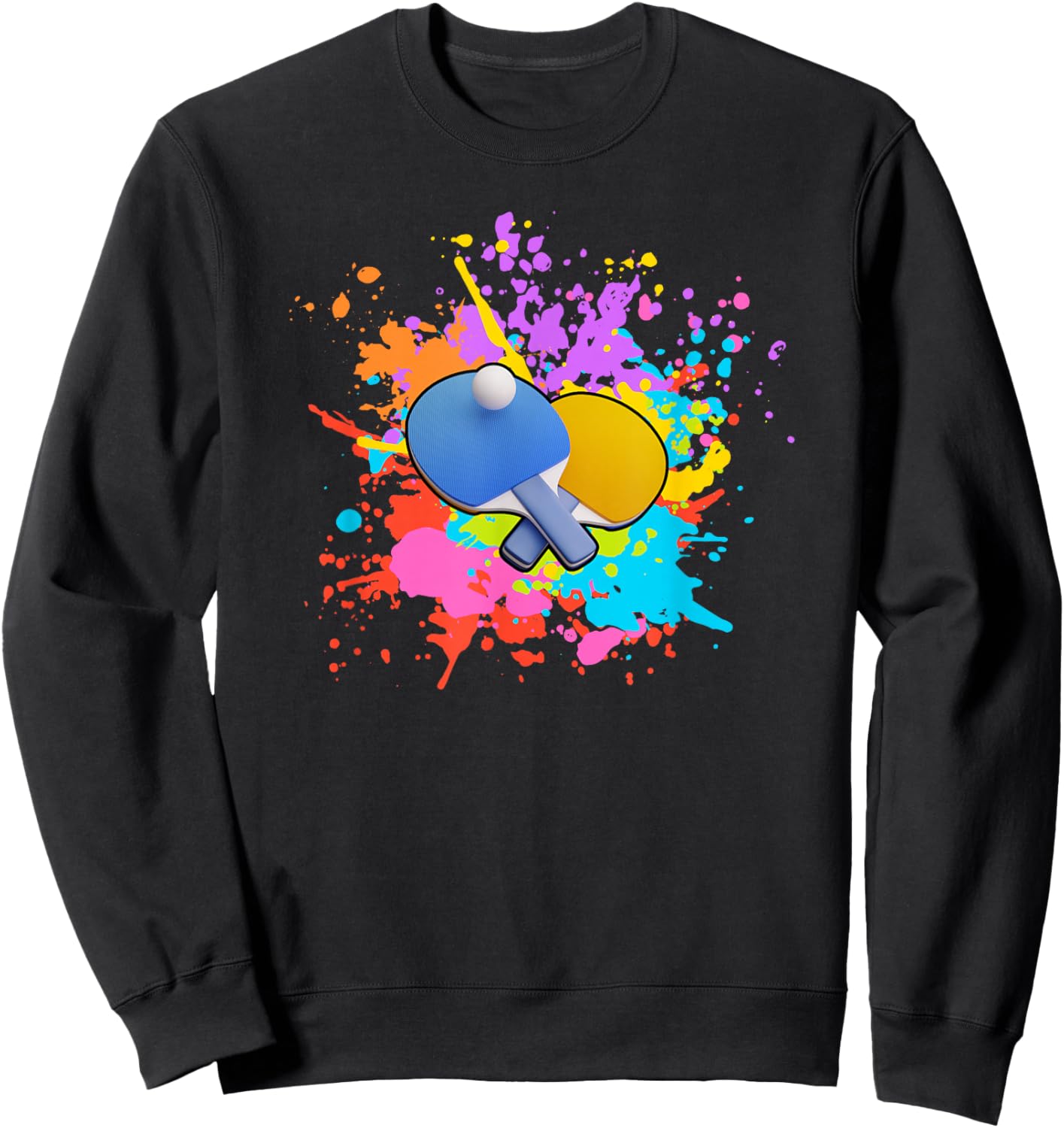 Paint Splash Table Tennis Ping Pong for Children Kids Sweatshirt - Sweatshirt | Black