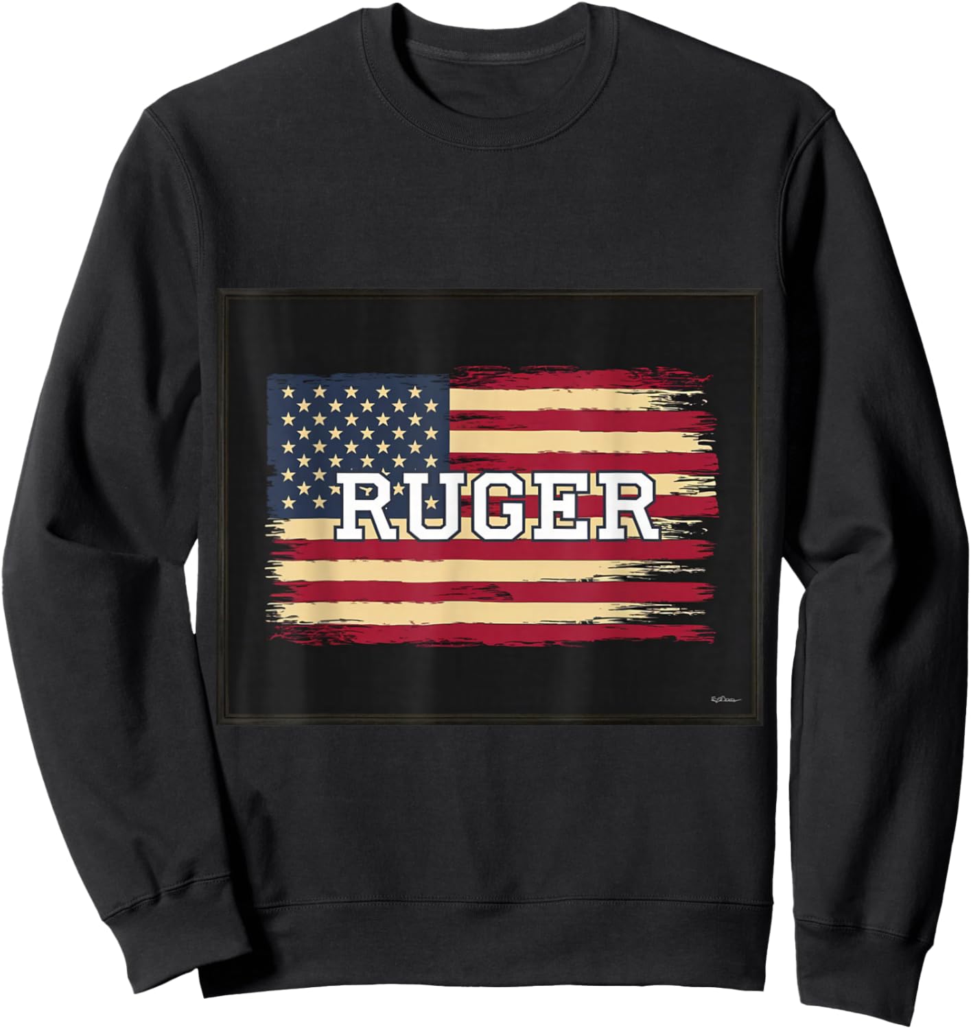 Ruger Family American Flag Sweatshirt - Sweatshirt | Black
