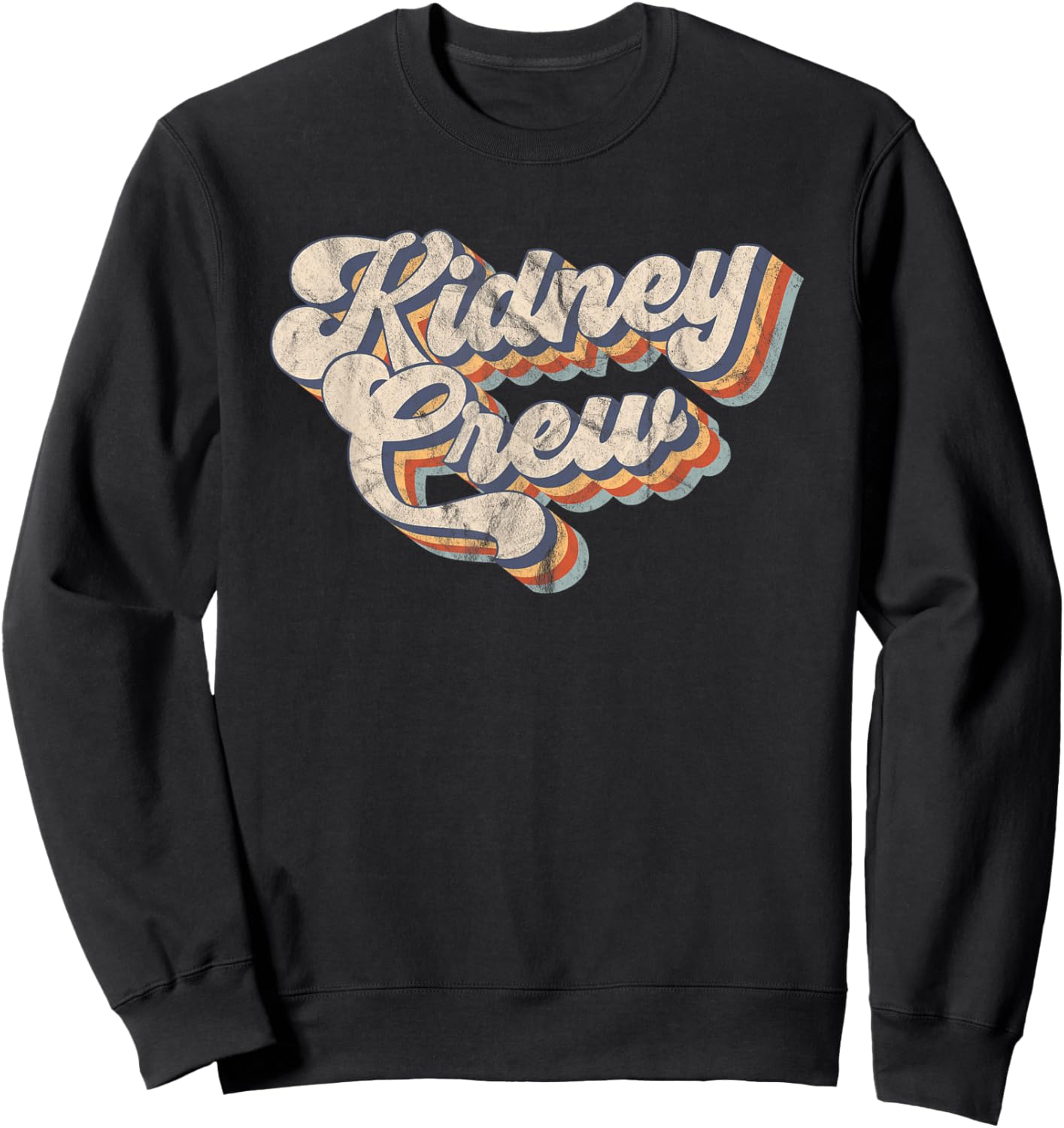 Vintage Retro Kidney Crew Nephrology Nurse Men Sweatshirt - Sweatshirt | Black