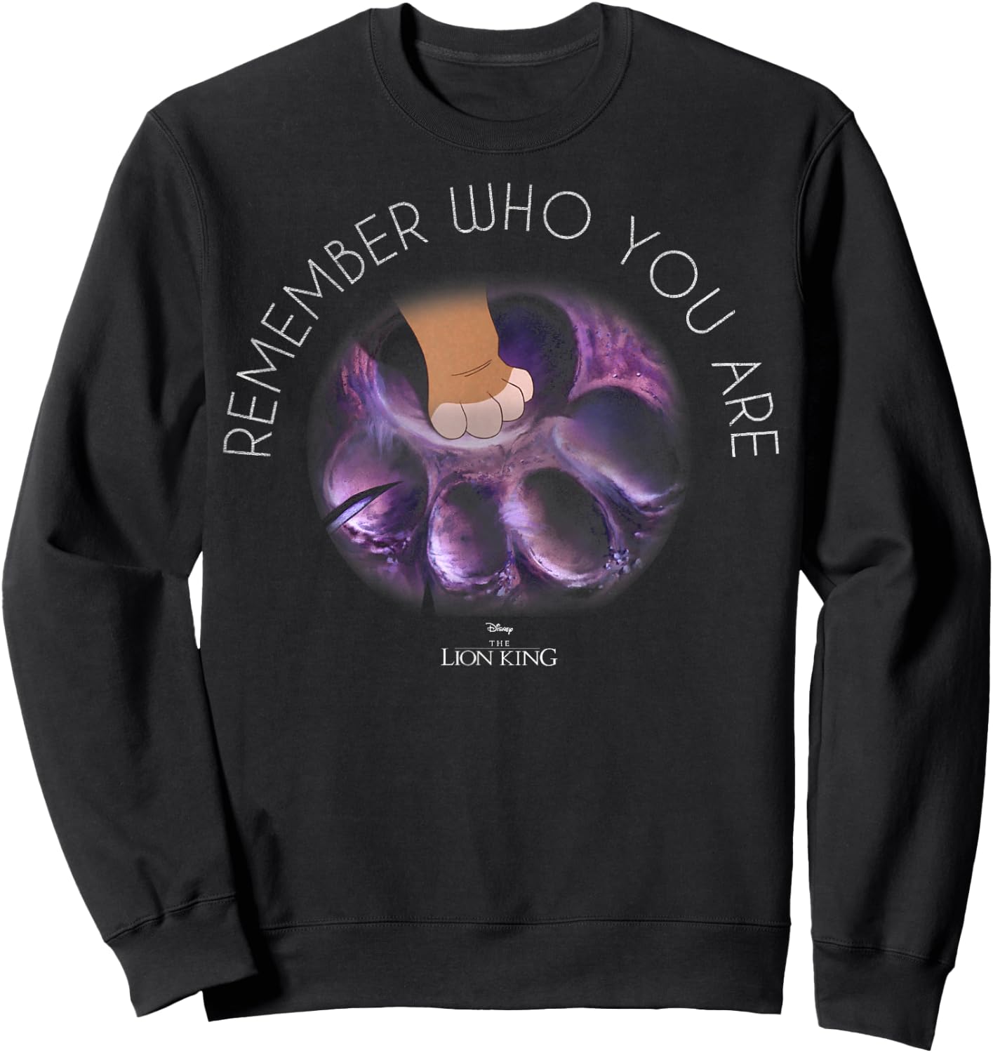 Disney The Lion King Simba Remember Who You Are Text Sweatshirt - Sweatshirt | Black
