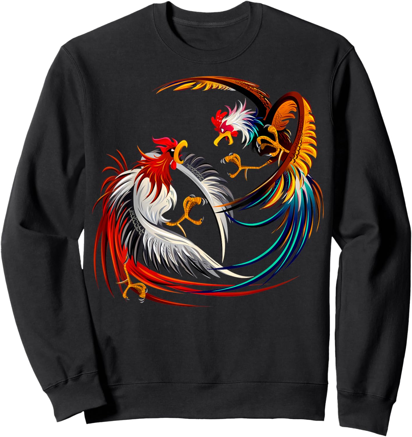 Vintage Cockfighting Game Fowl Cockfight Enthusiast Sweatshirt - Sweatshirt | Black