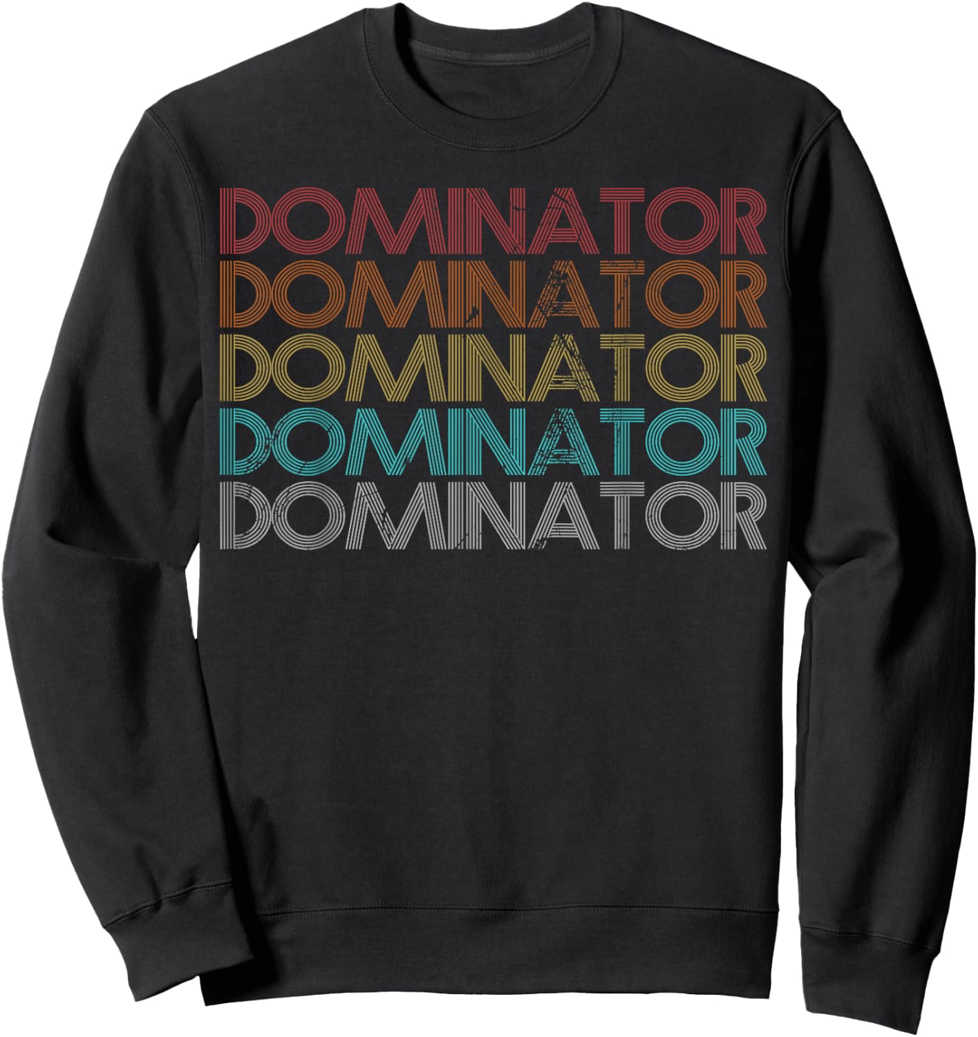 Retro Vintage Dominator Sweatshirt - Sweatshirt | Black