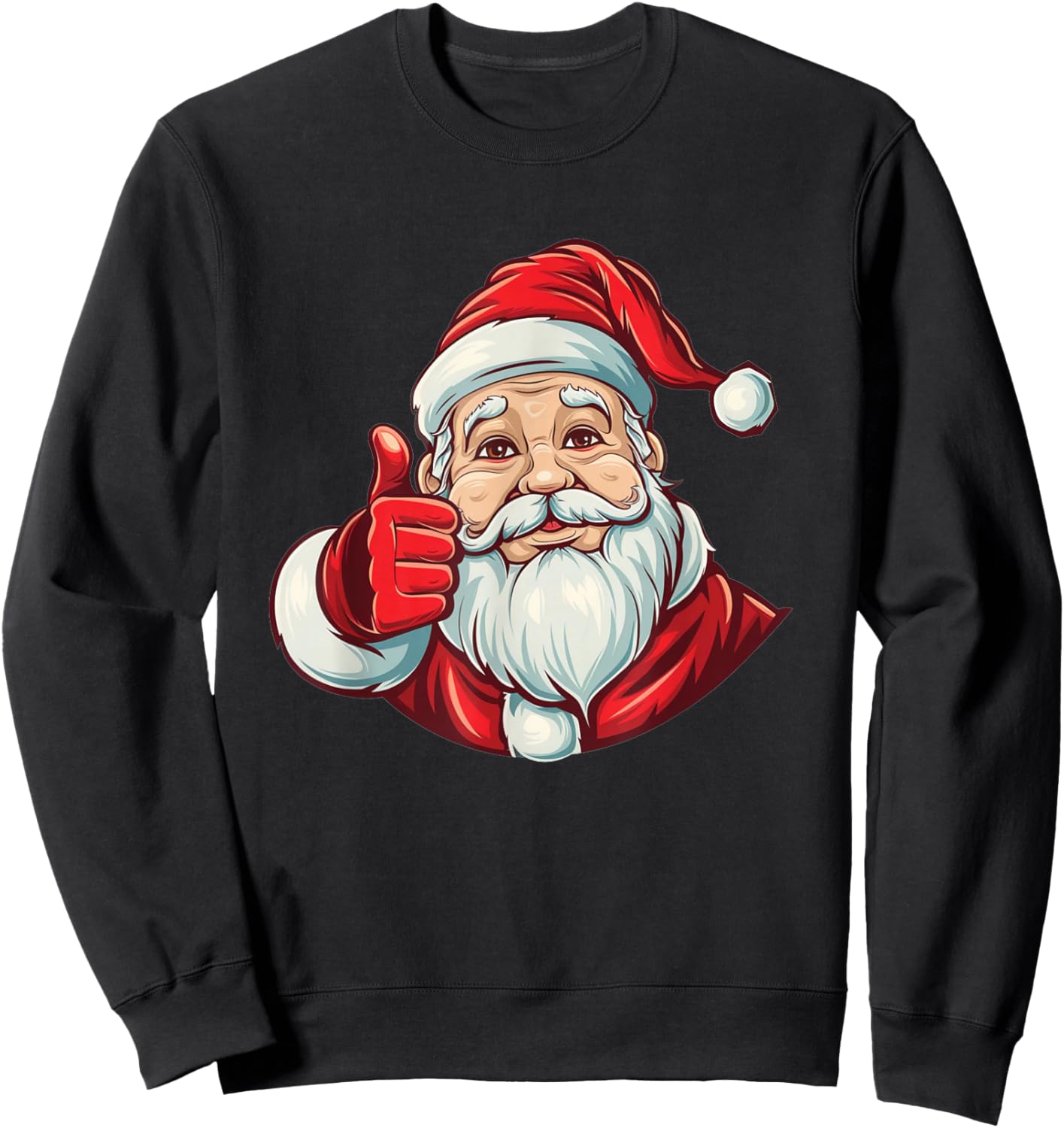 Cool Thumb up Santa for funny Christmas Season Sweatshirt - Sweatshirt | Black