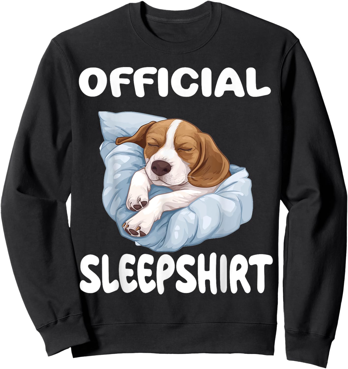 Beagle Dog Official Sleepshirt Pajamas Nightgown Men Women Kids Sweatshirt - Sweatshirt | Black