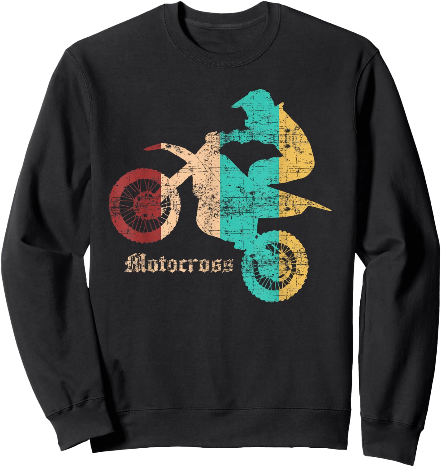 Retro Off Road Motorcycle Motocross Enduro Gift Sweatshirt - Sweatshirt | Black